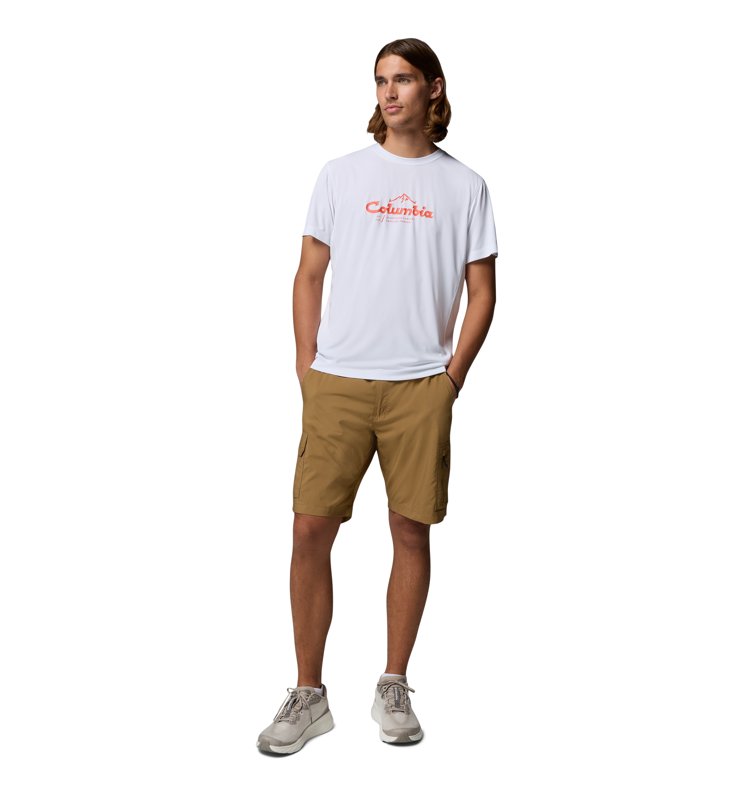 T-shirt de Manga Curta Zero Rules™ Light Graphic Crew Columbia Branco-3