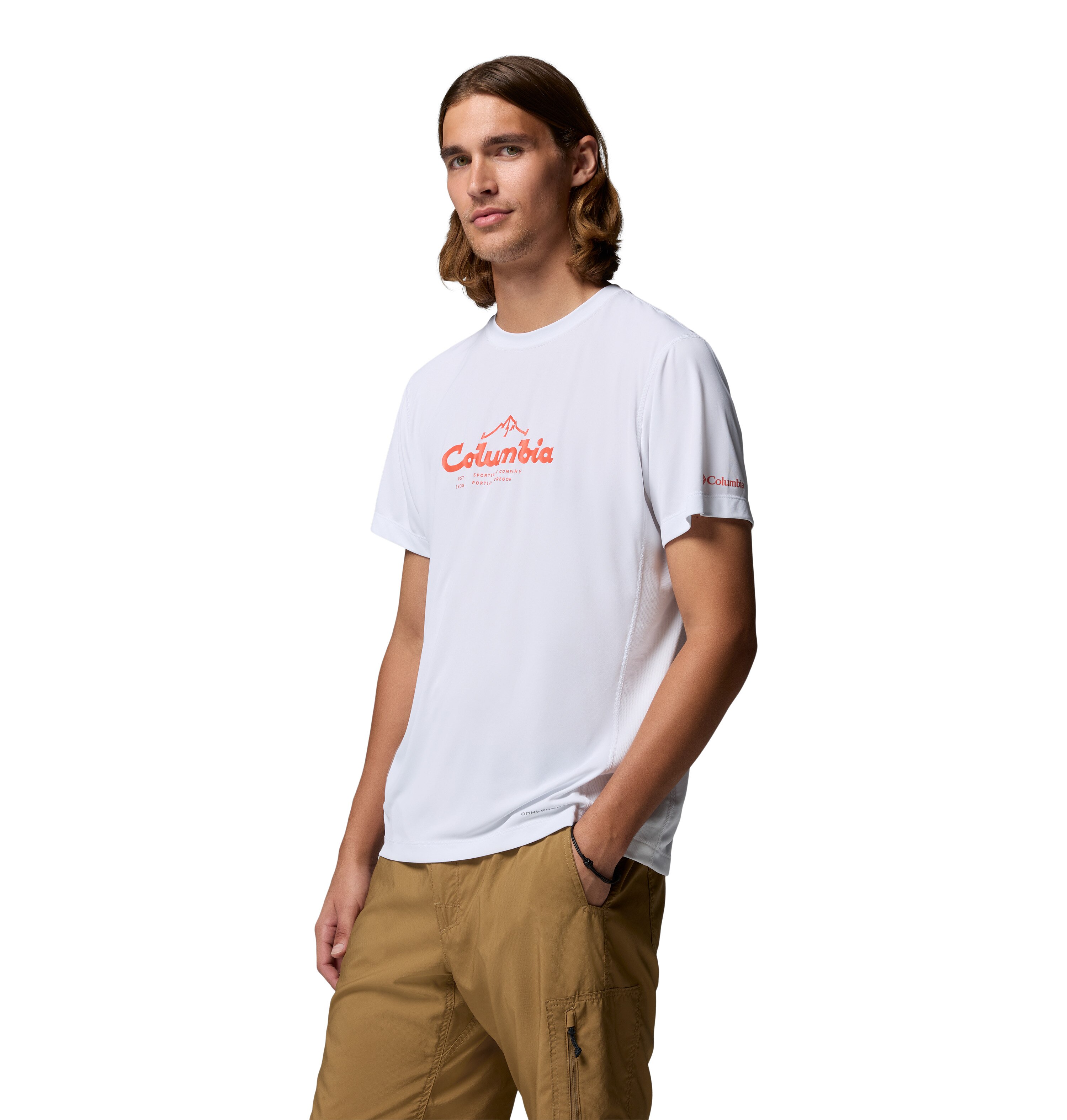 T-shirt de Manga Curta Zero Rules™ Light Graphic Crew Columbia Branco-4
