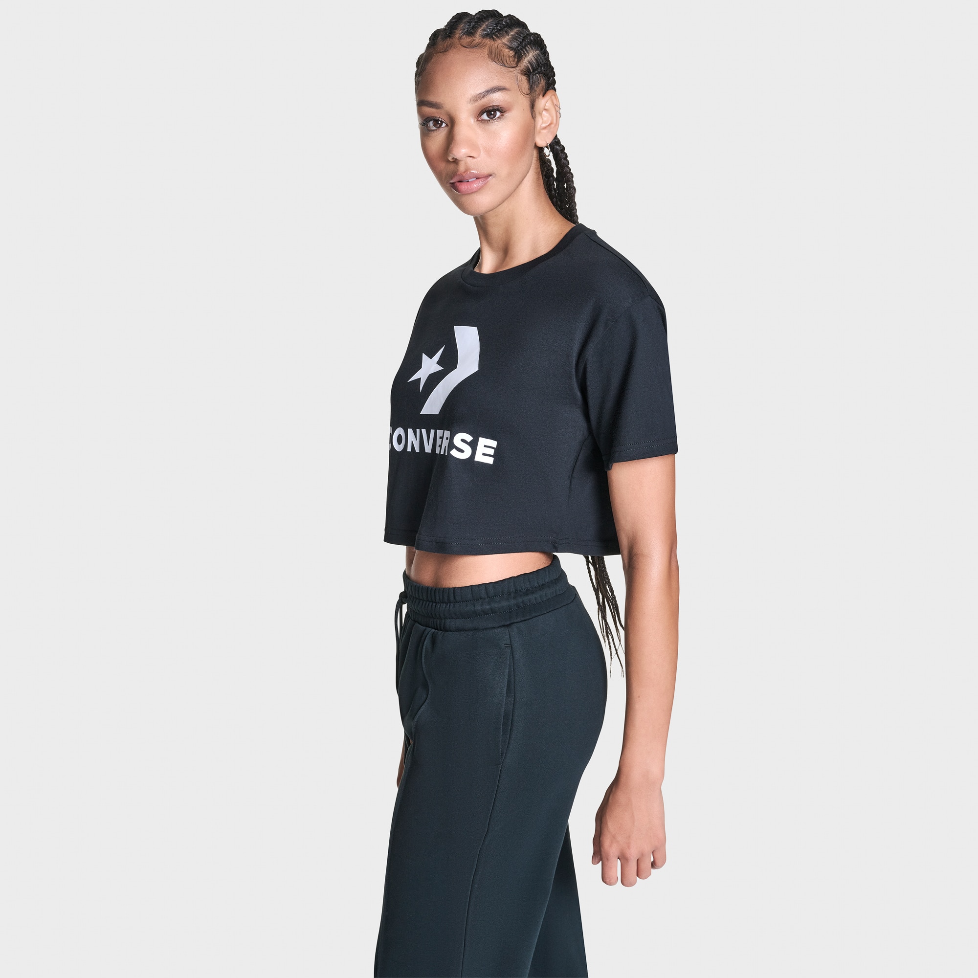 T-shirt Chuck Crop Sporty Tee Converse Preto-2