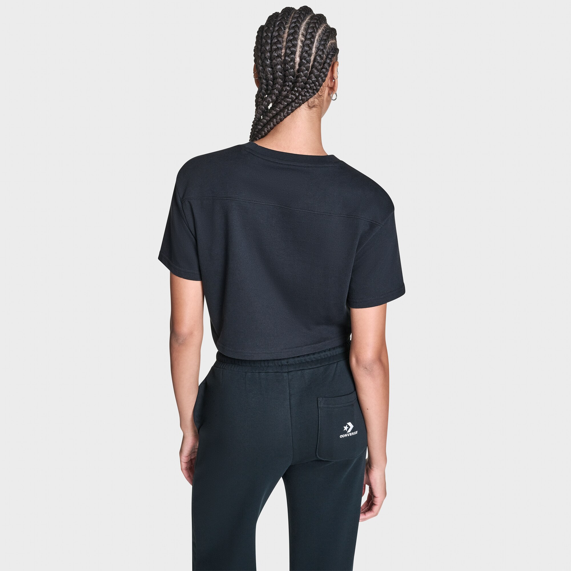 T-shirt Chuck Crop Sporty Tee Converse Preto-3