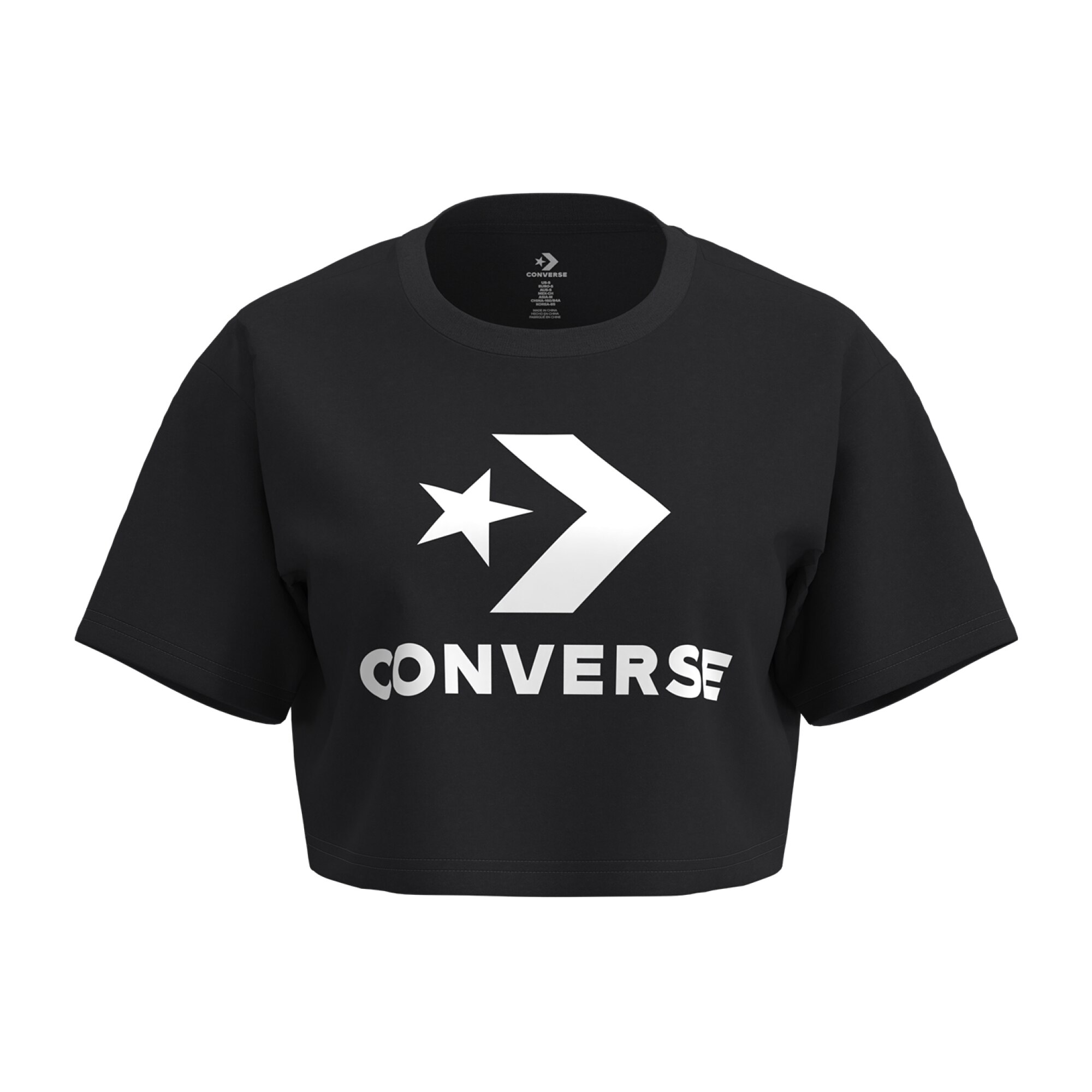 T-shirt Chuck Crop Sporty Tee Converse Preto-7