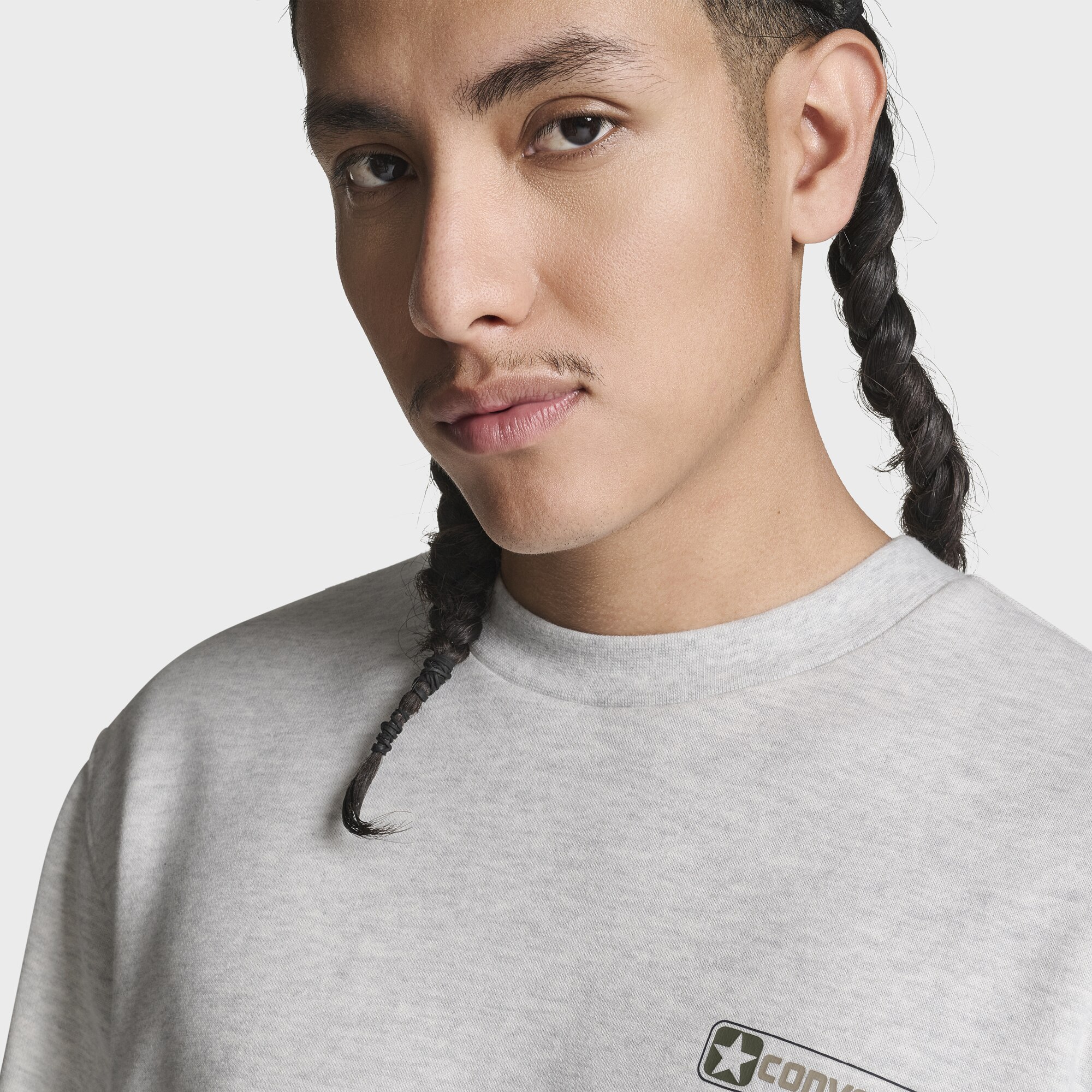 Sweat Box Star Crew Converse Cinzento-5