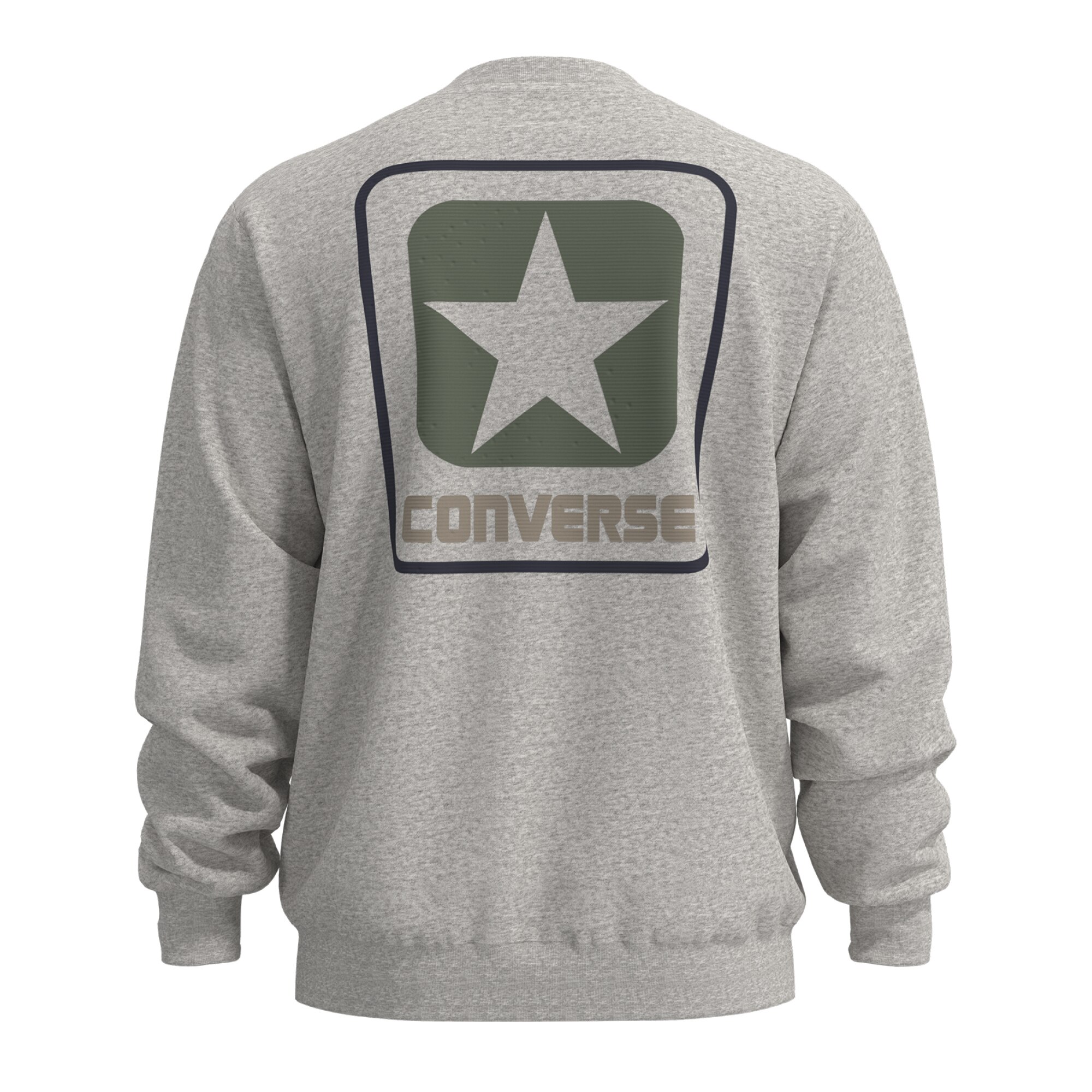 Sweat Box Star Crew Converse Cinzento-8