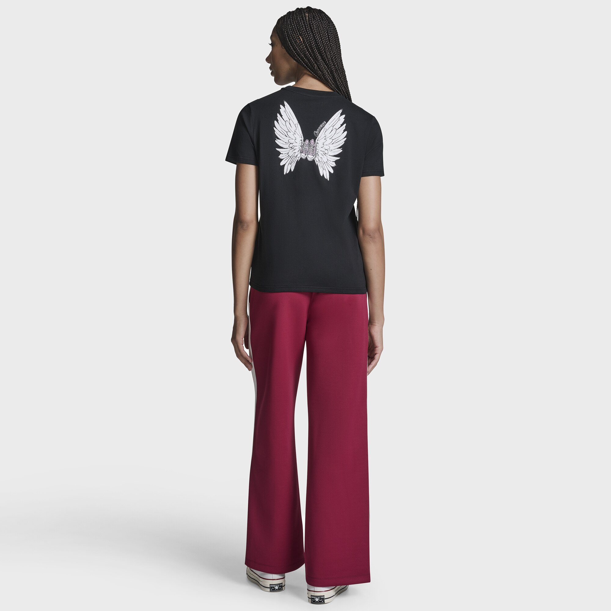 T-shirt Winged Low Converse Preto-4