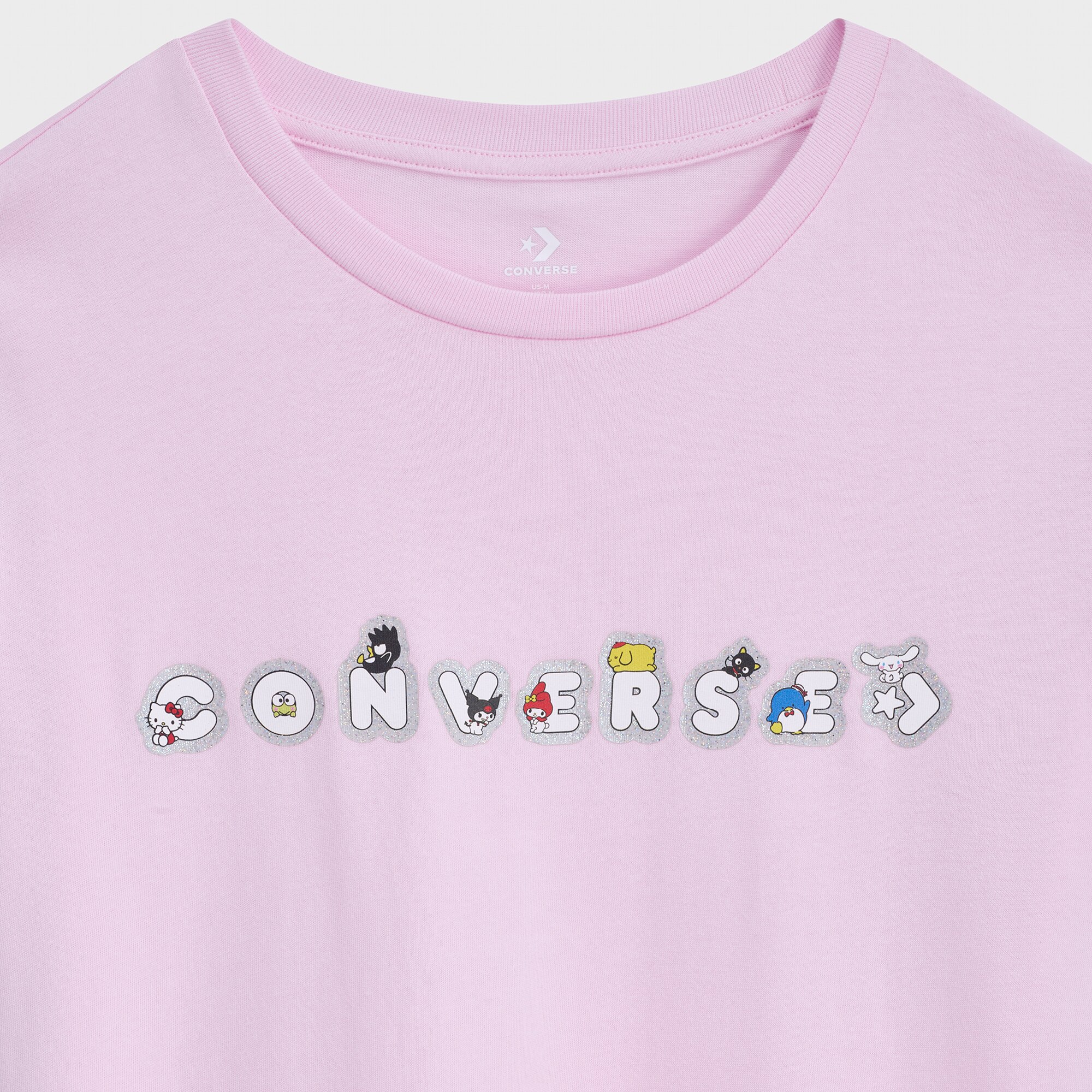 T-shirt Kitty Patch Tee Converse Rosa-3