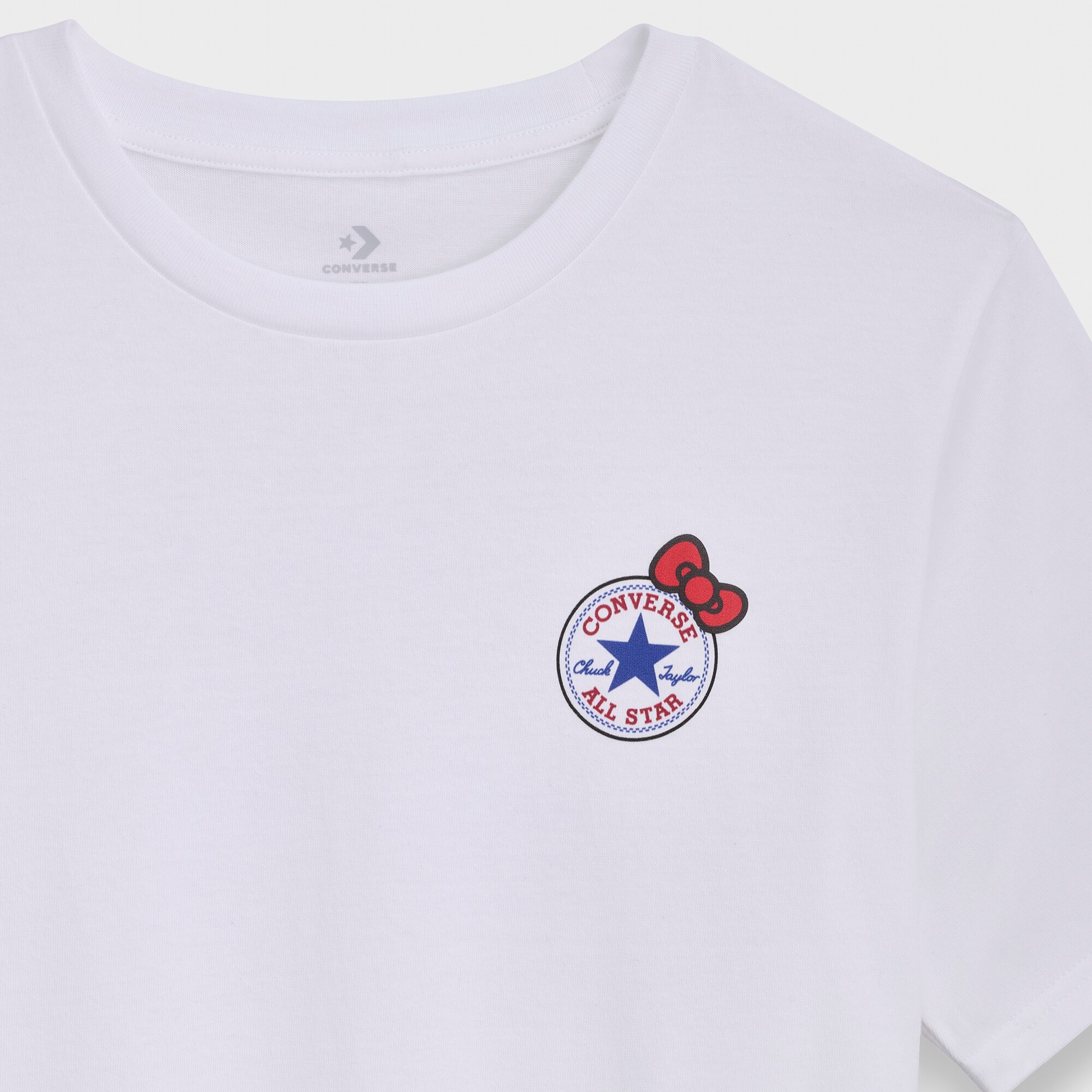 T-shirt Kitty Sticker Tee Converse Branco-3