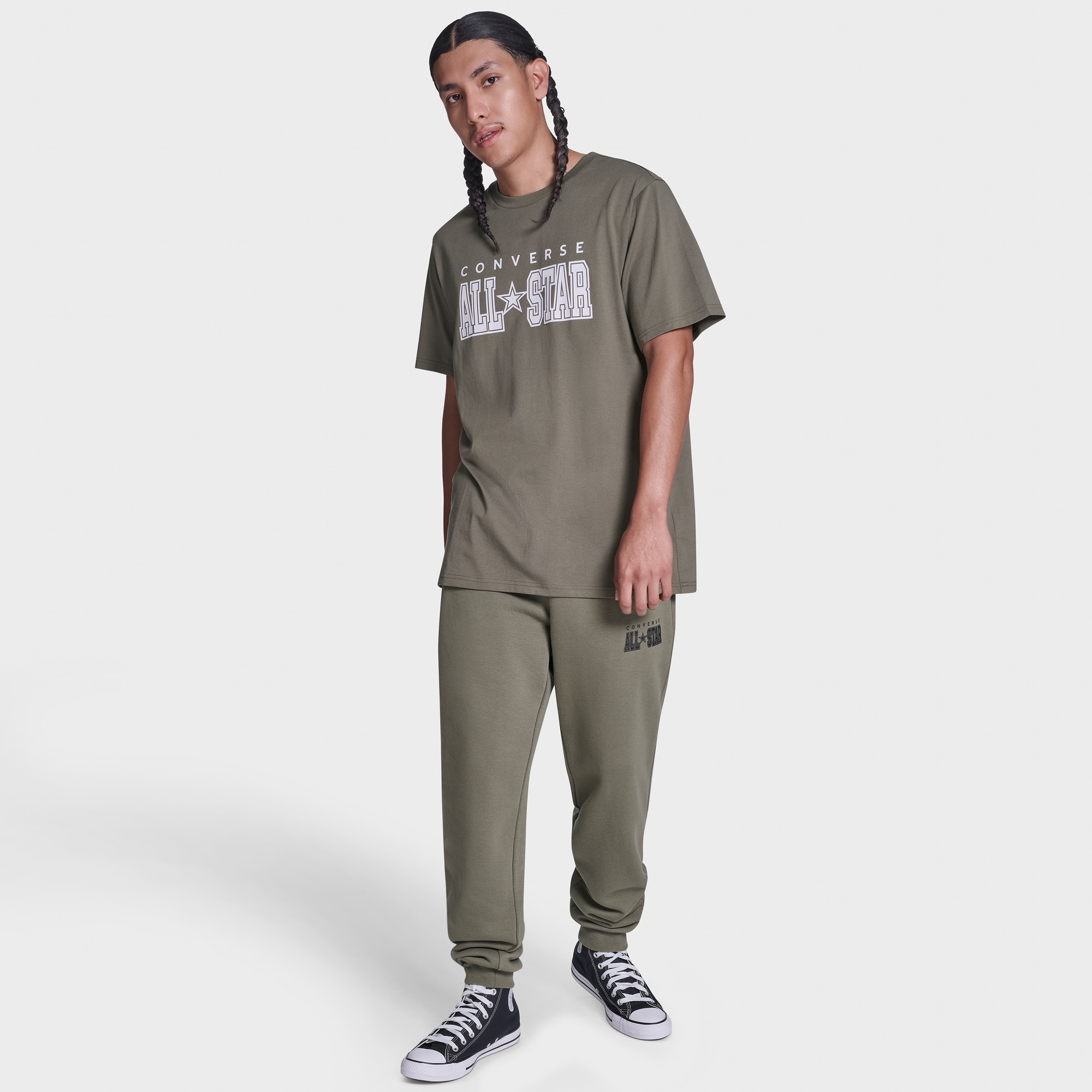 T-shirt All Star Tee Converse Verde-acinzentado-3
