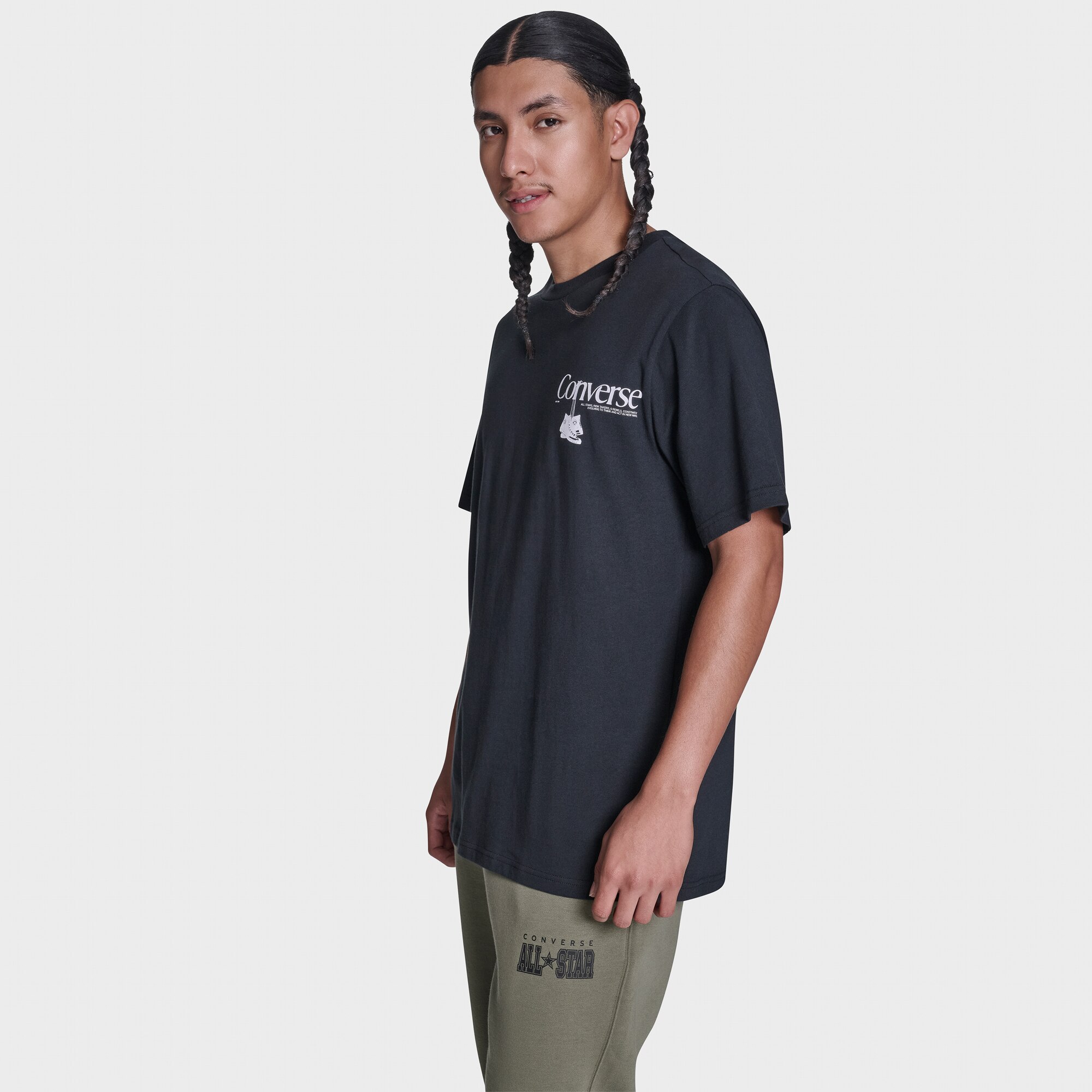 T-shirt Hanging Sh Tee Converse Preto-2