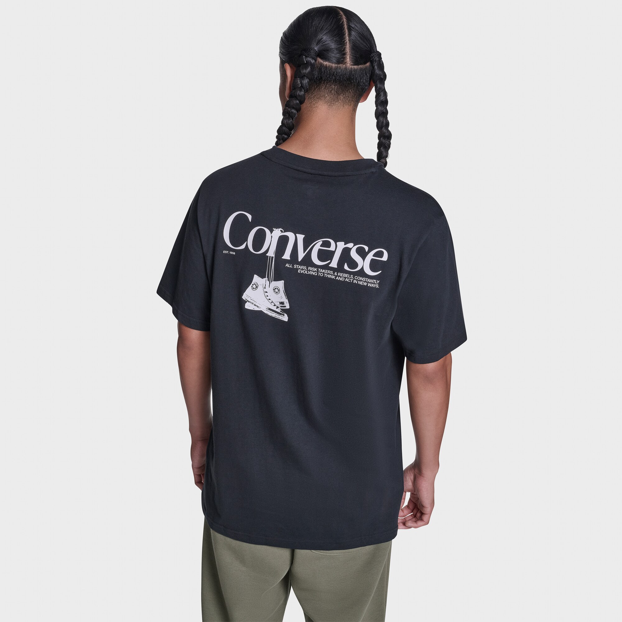 T-shirt Hanging Sh Tee Converse Preto-4