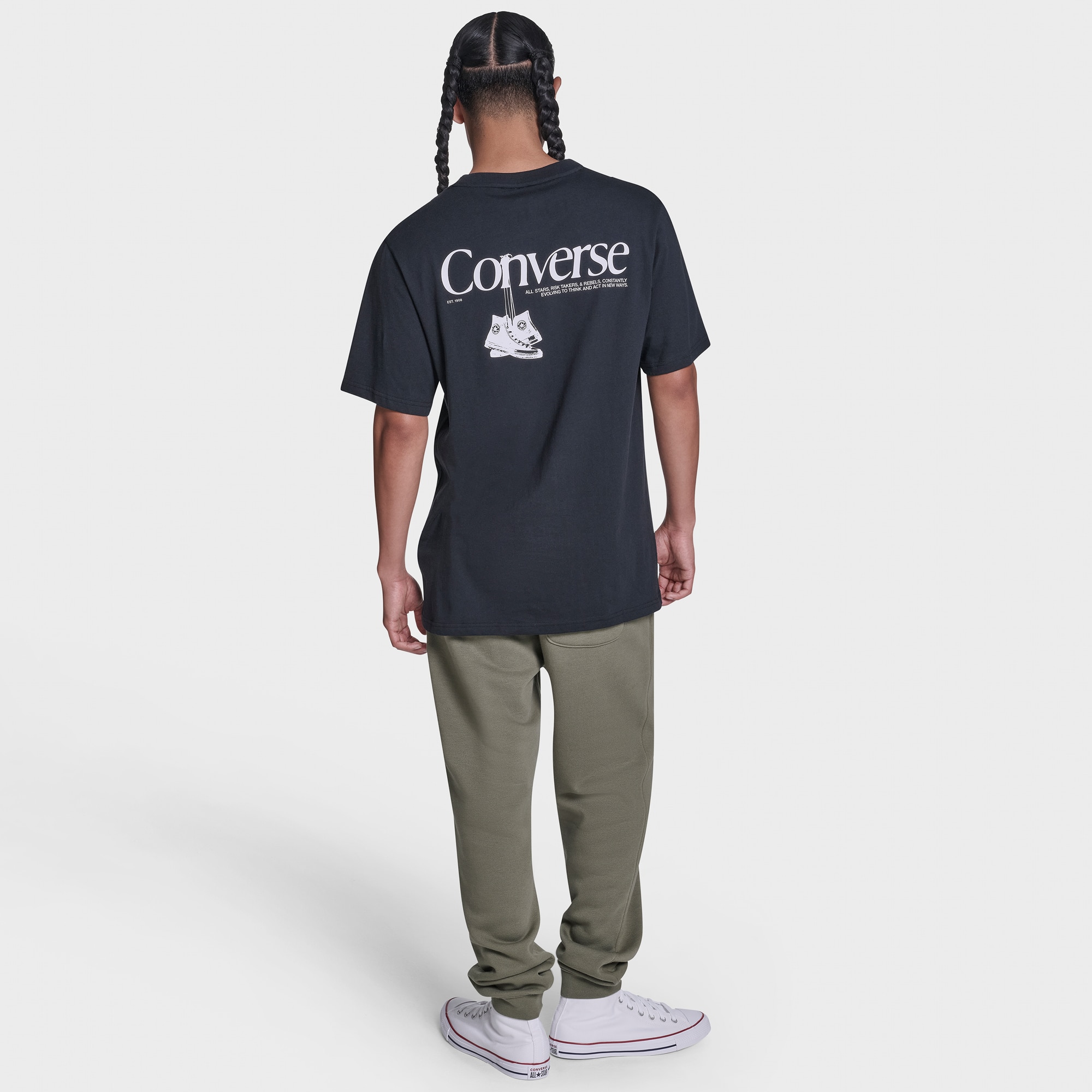 T-shirt Hanging Sh Tee Converse Preto-5