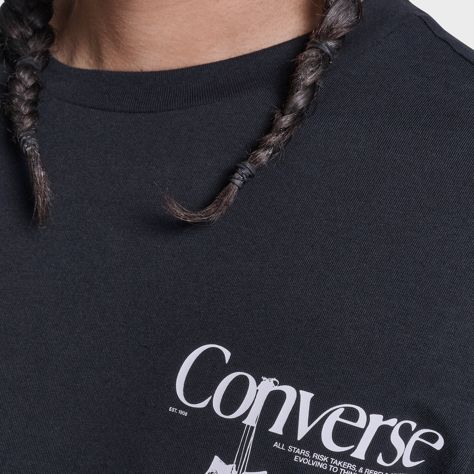 T-shirt Hanging Sh Tee Converse Preto-6