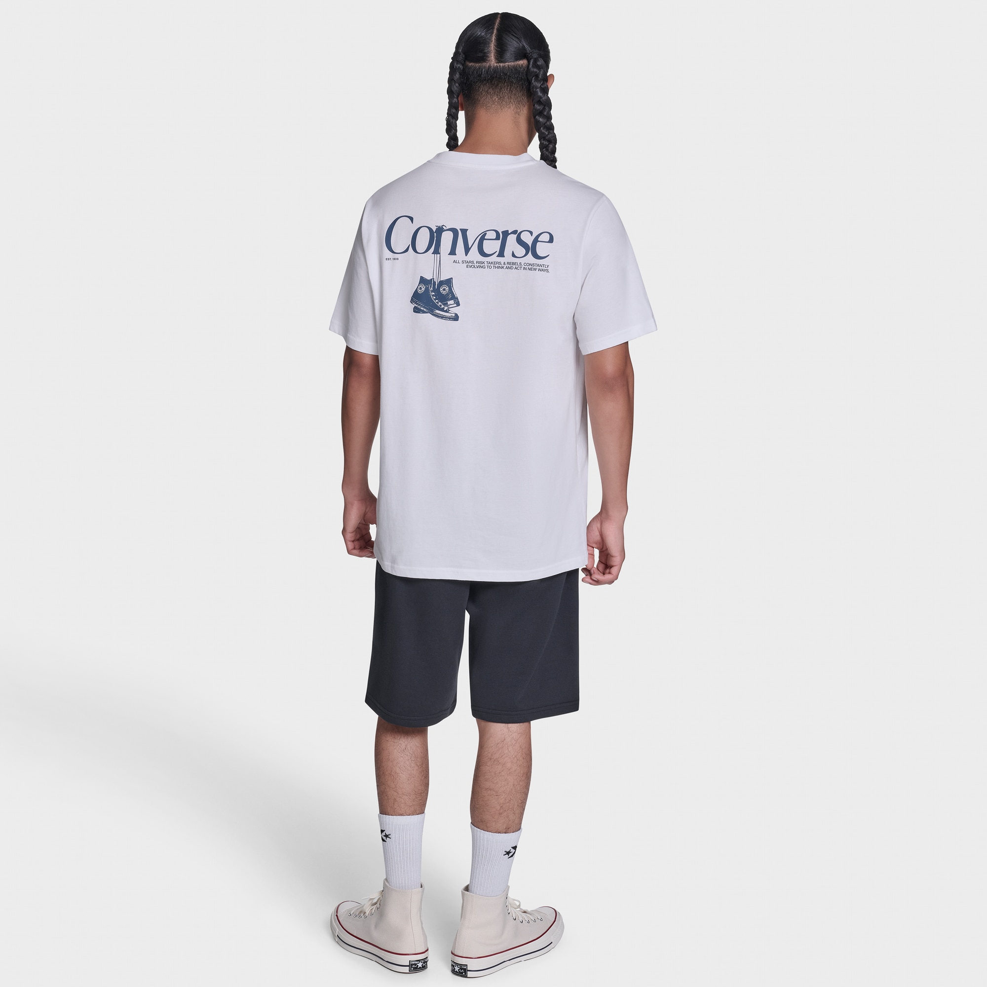 T-shirt Hanging Sh Tee Converse Branco-5