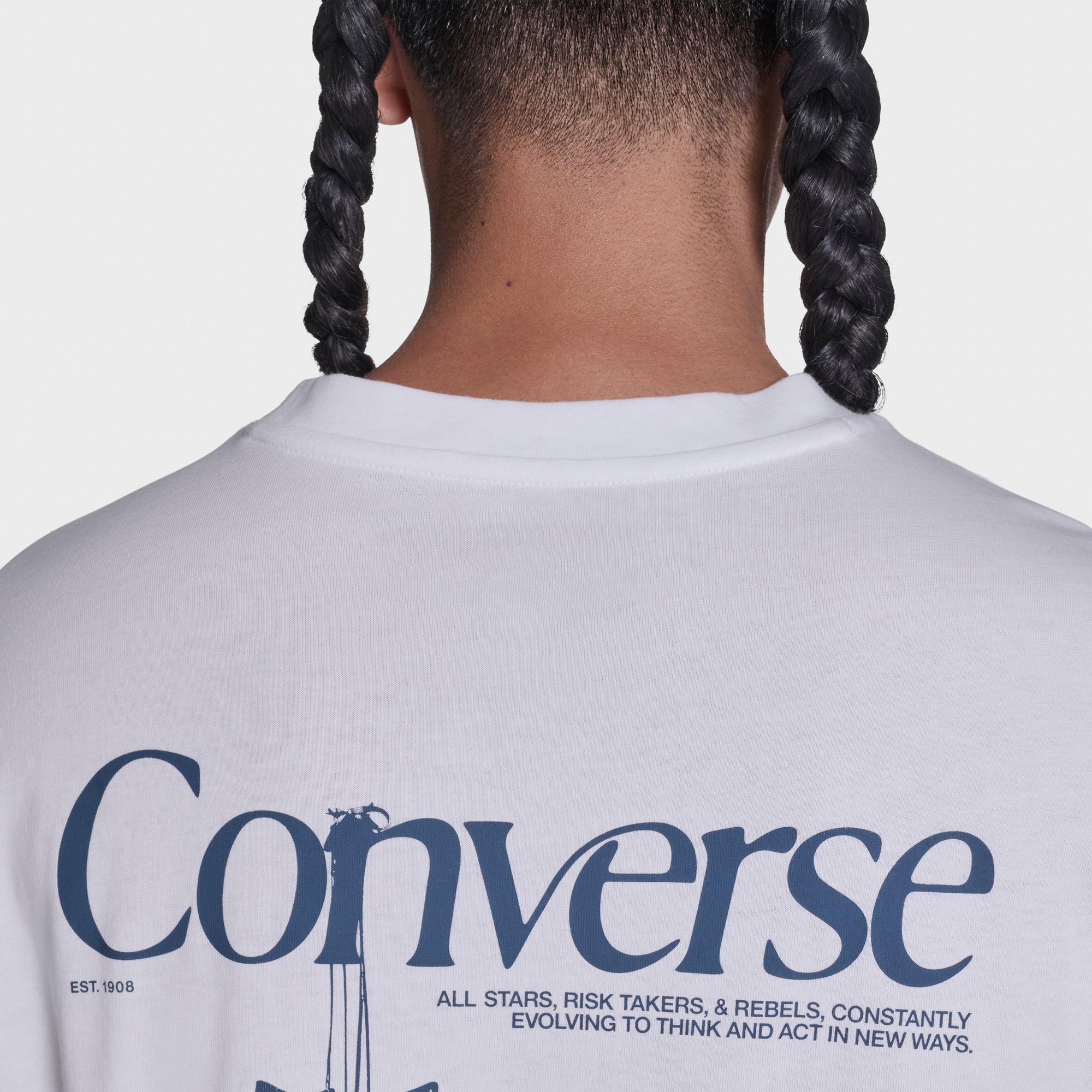 T-shirt Hanging Sh Tee Converse Branco-7
