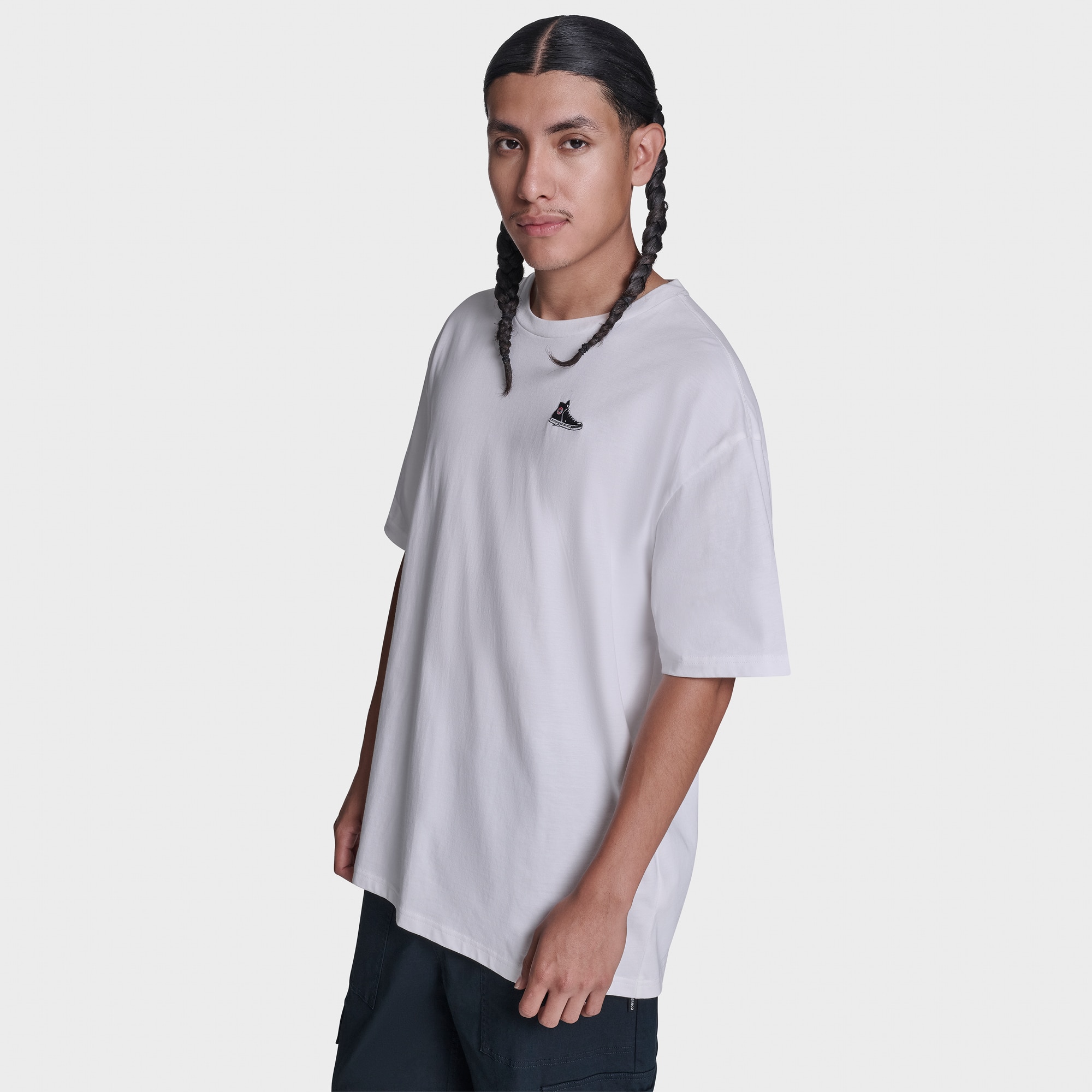 T-shirt Sneaker Patch Tee Converse Branco-2