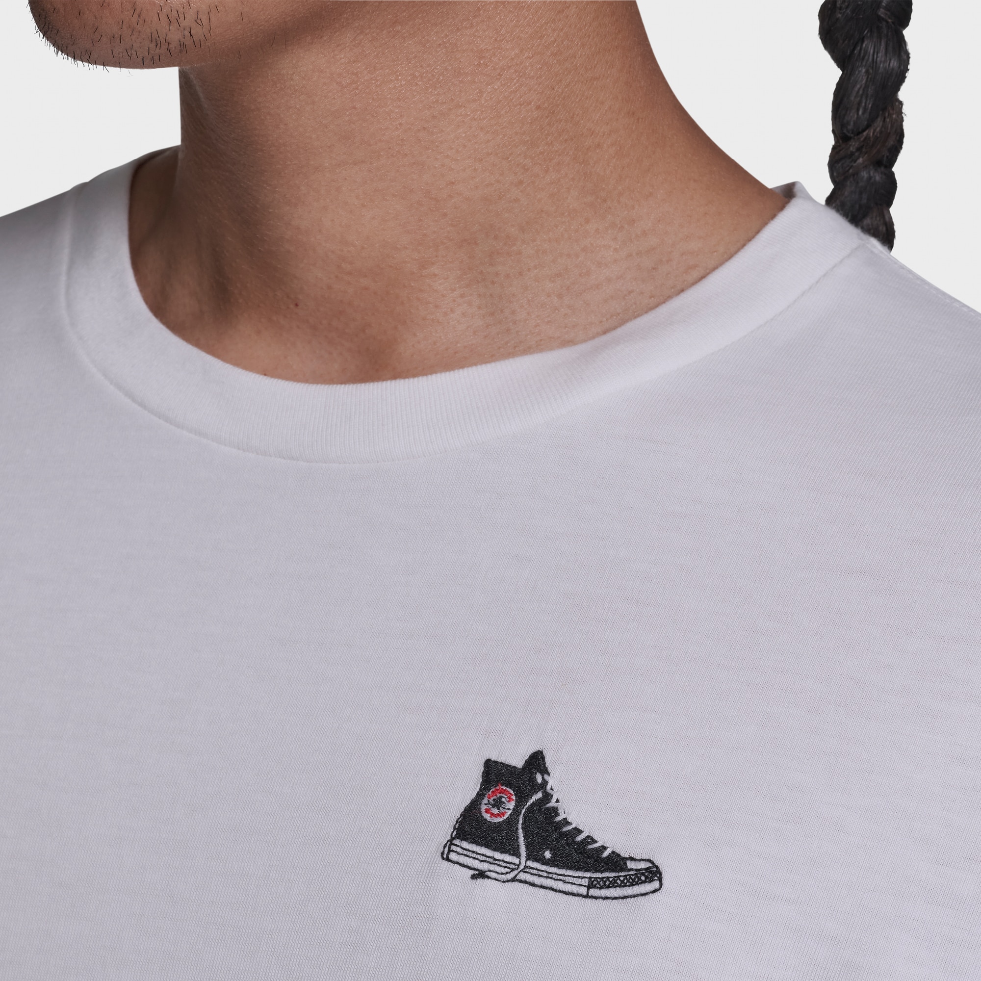 T-shirt Sneaker Patch Tee Converse Branco-6