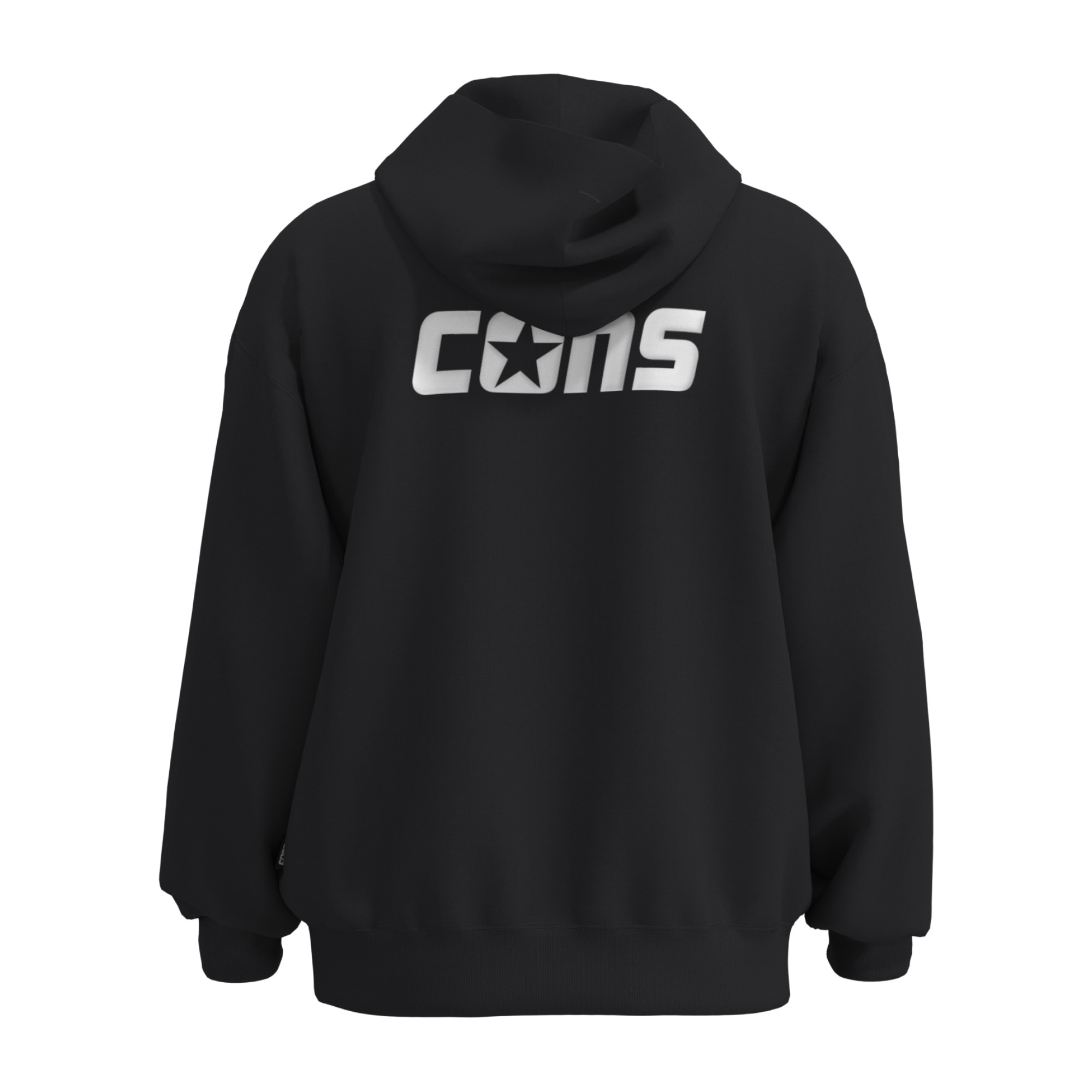 Sweatshirt Oversized Cons Fz Hoodie Converse Preto-2