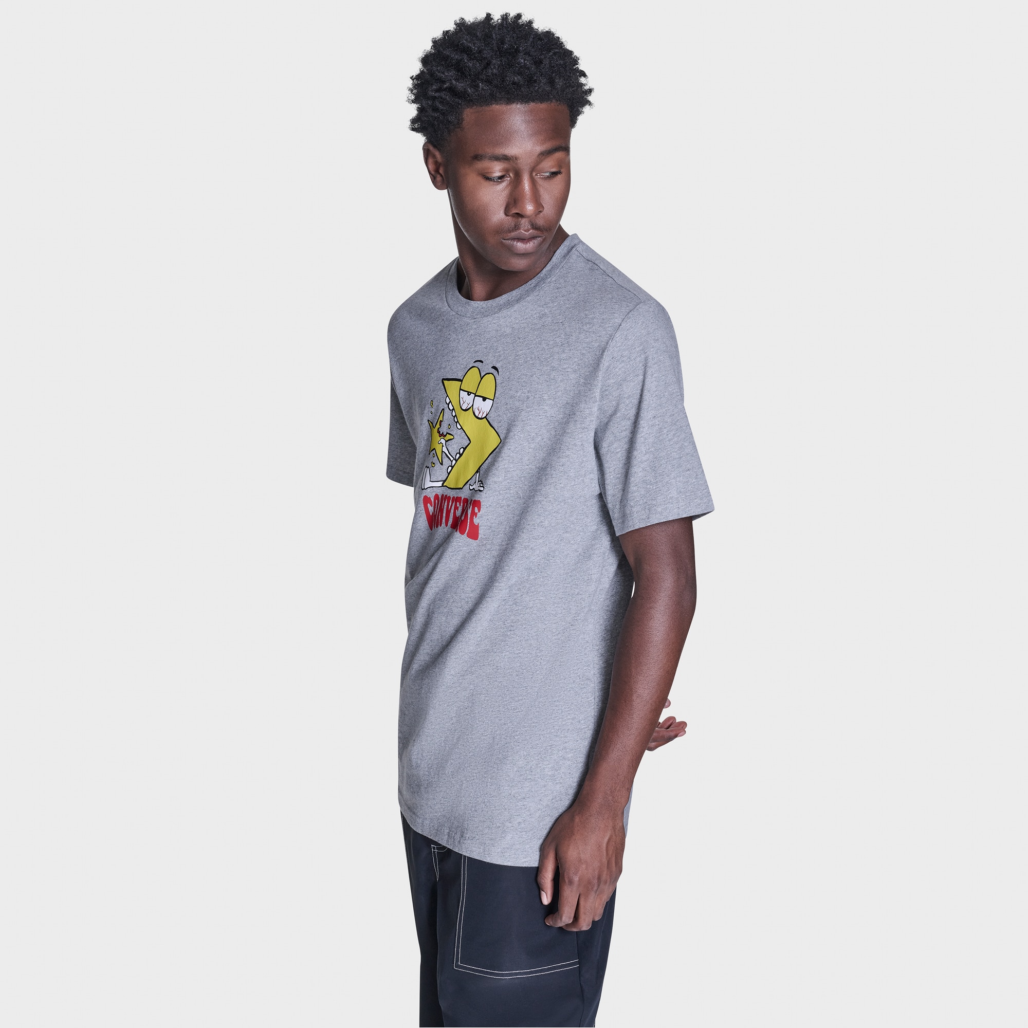 T-shirt Munchies Chevron Tee Converse Cinzento-2