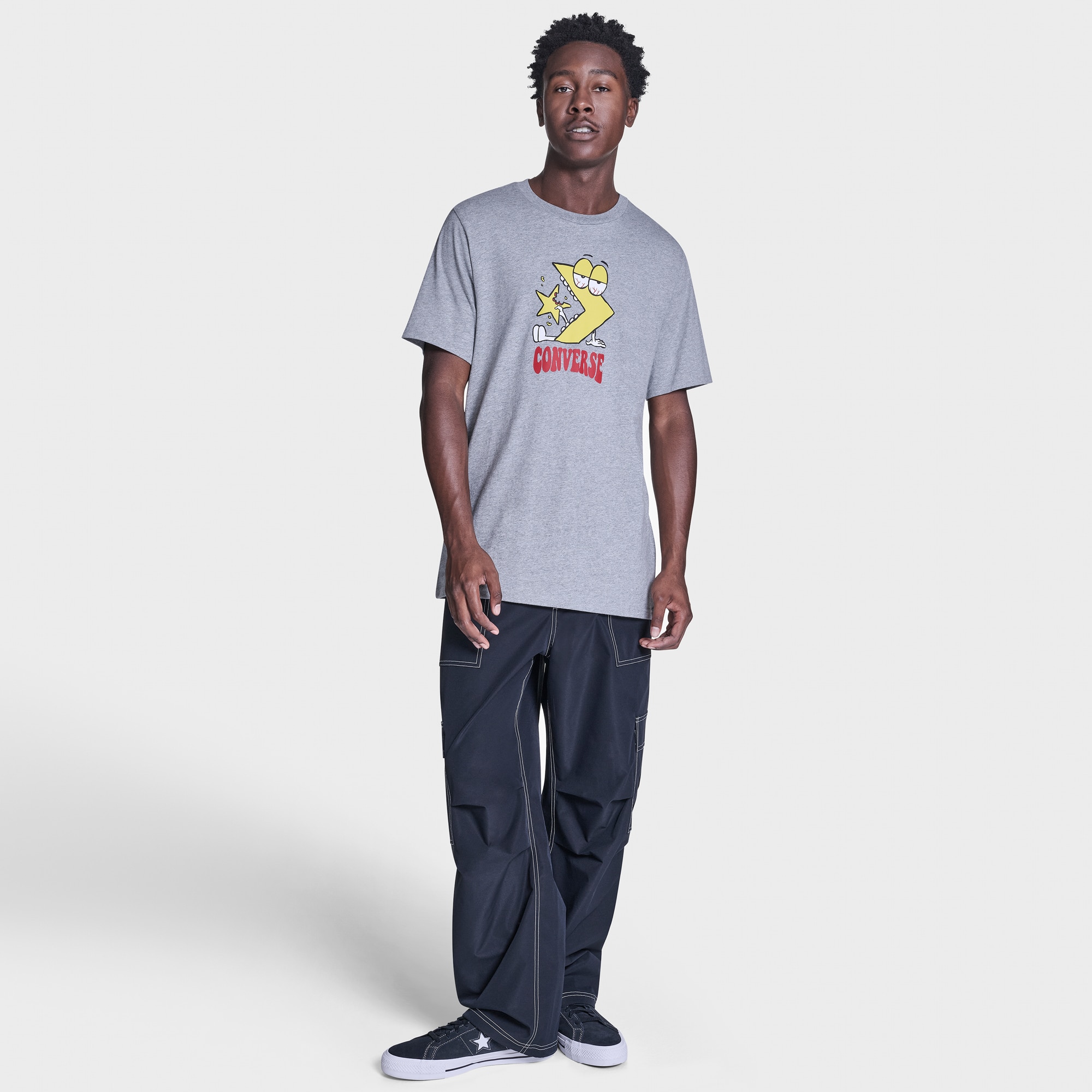T-shirt Munchies Chevron Tee Converse Cinzento-3