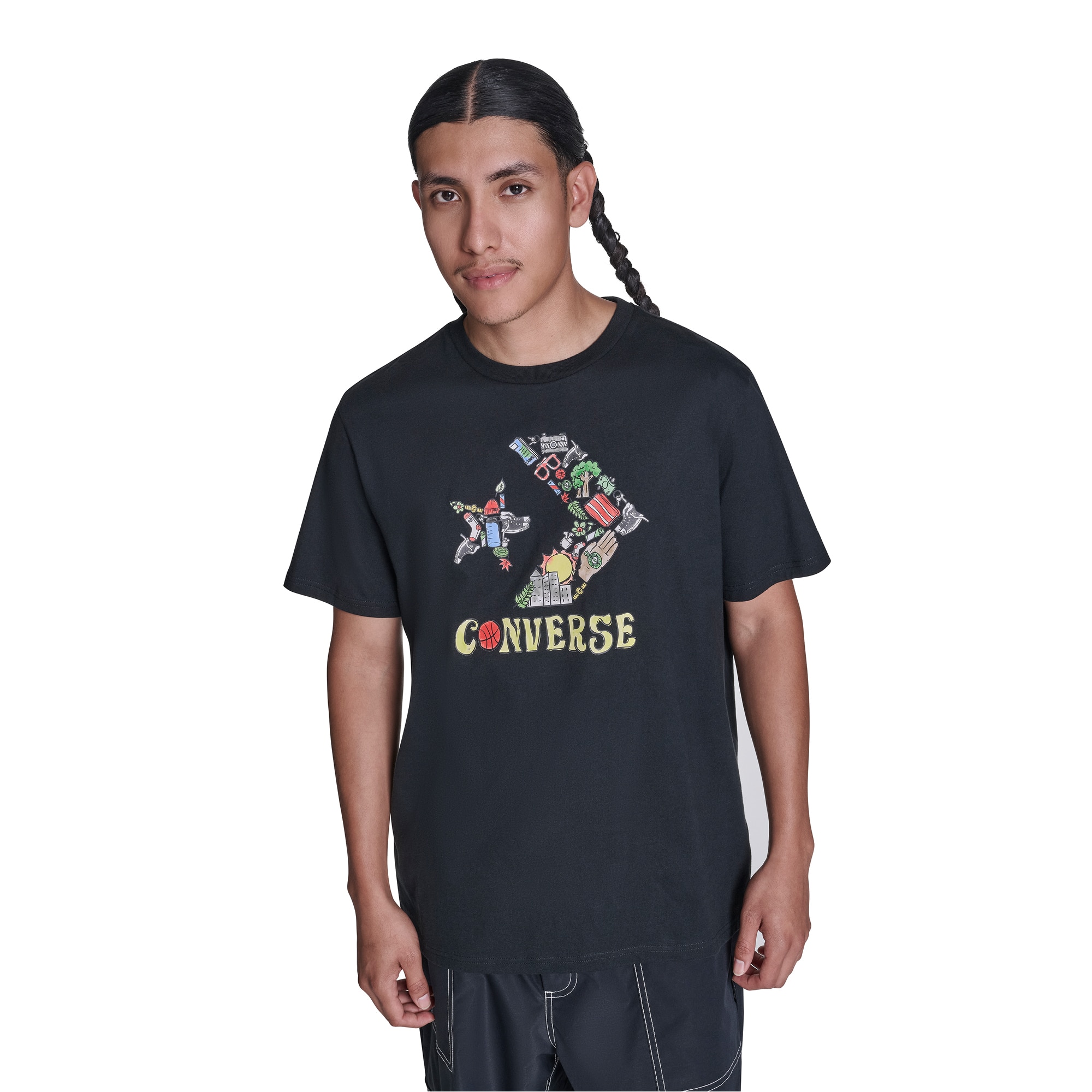 T-shirt Chevron Acc Tee Converse Preto-1