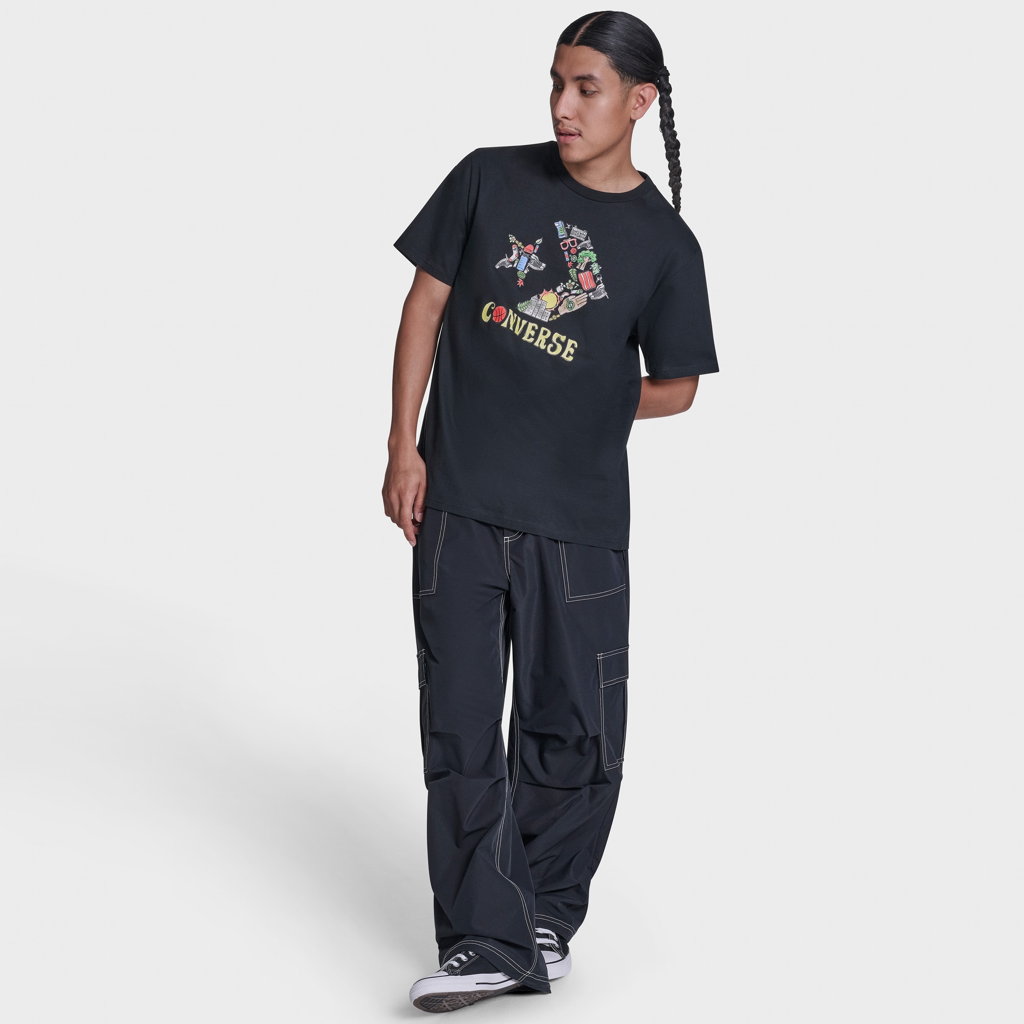 T-shirt Chevron Acc Tee Converse Preto-3