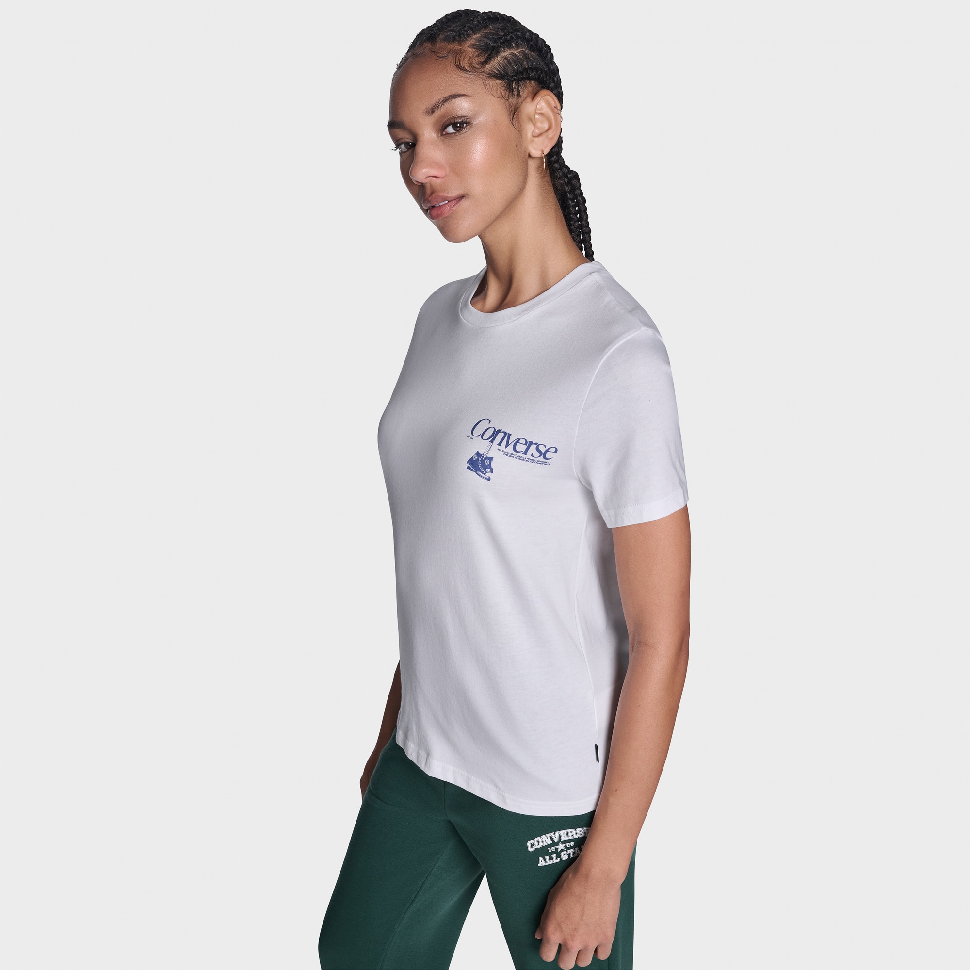 T-shirt Hanging Shoes Tee Converse Branco-2
