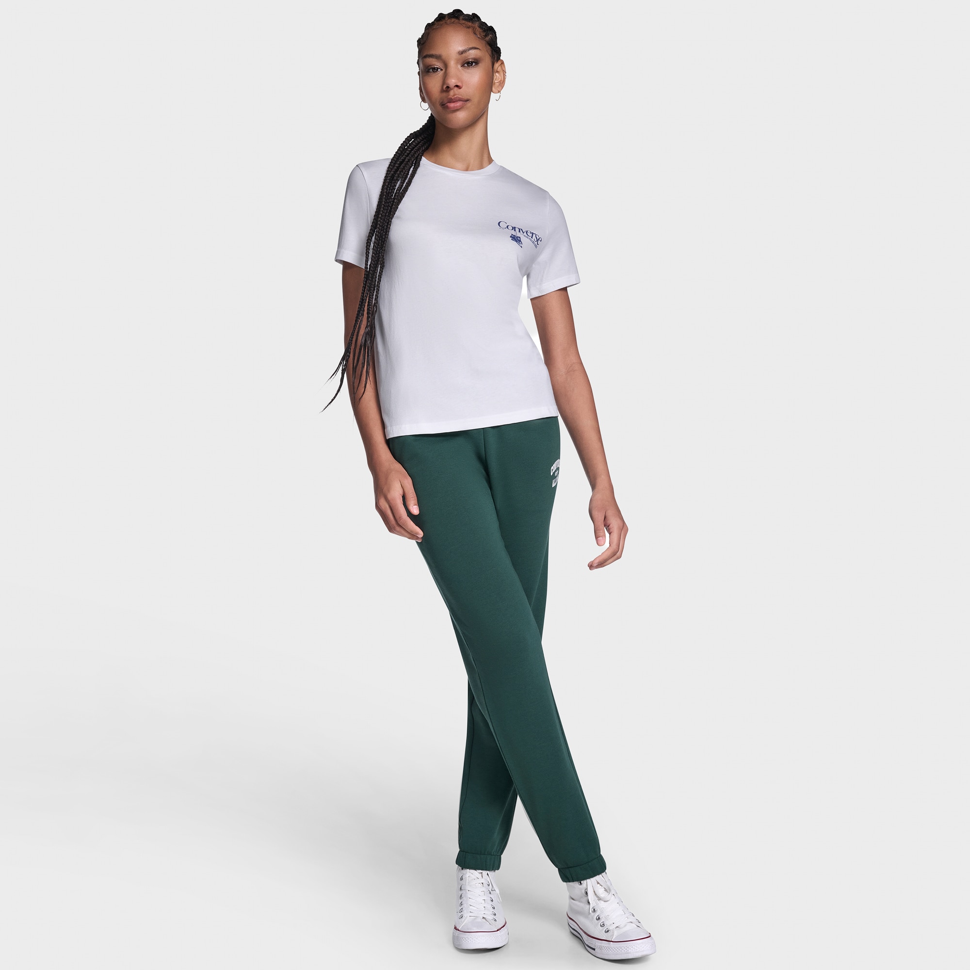 T-shirt Hanging Shoes Tee Converse Branco-3