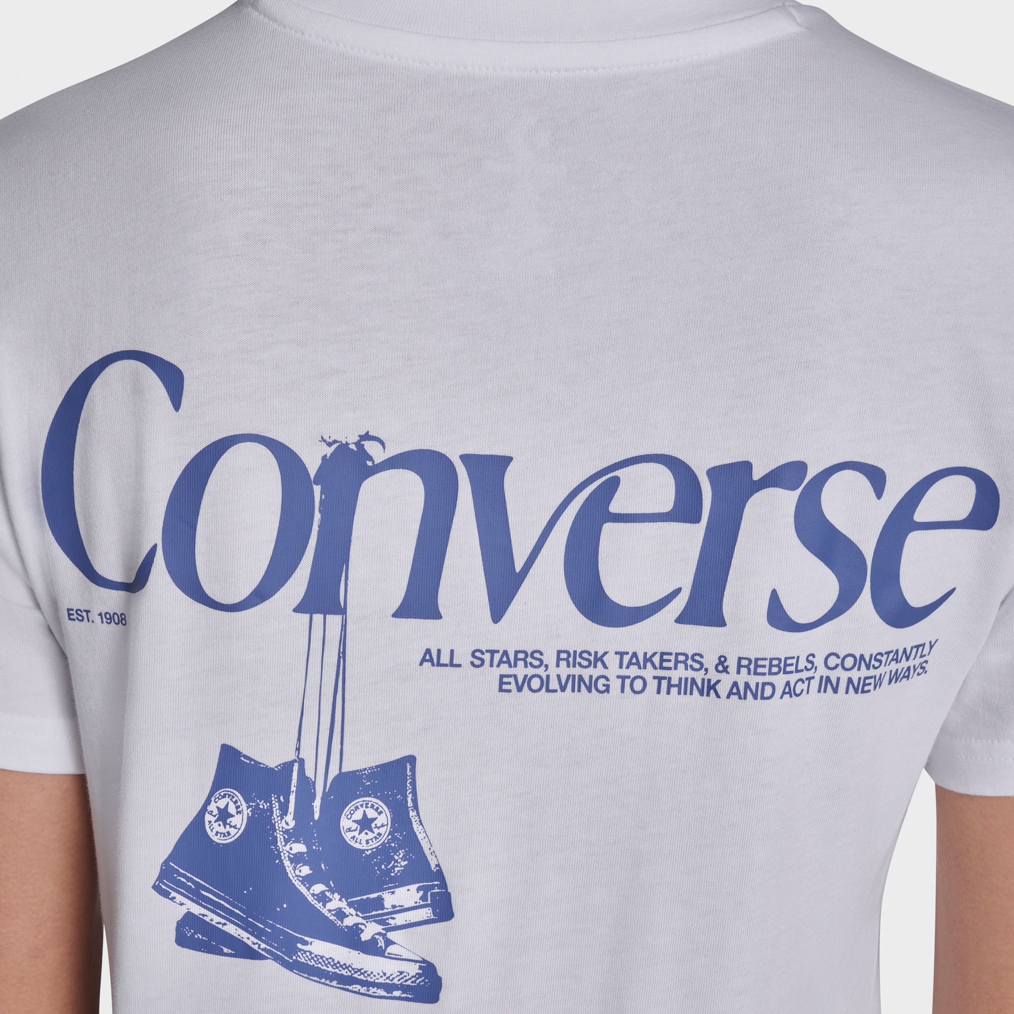 T-shirt Hanging Shoes Tee Converse Branco-8
