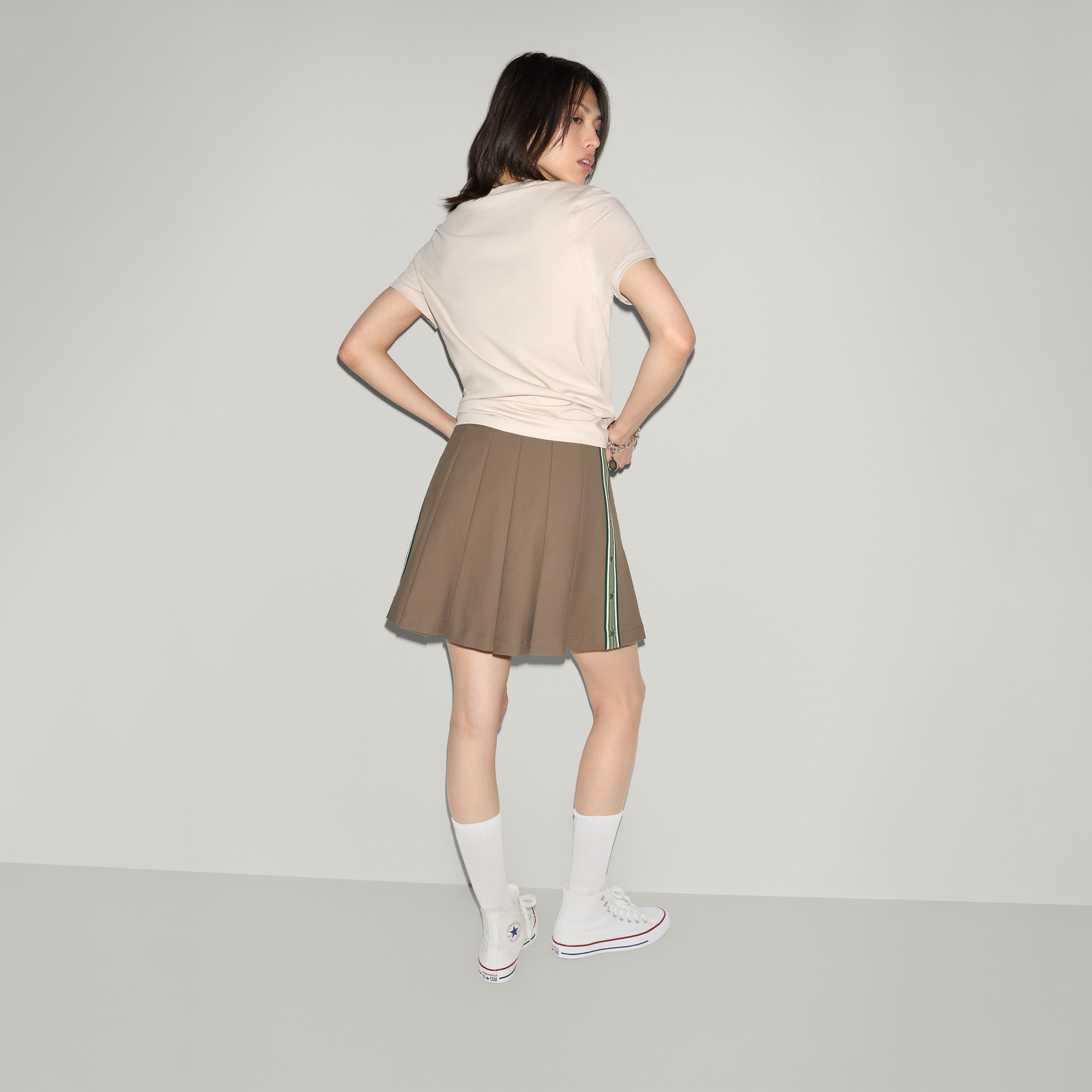 T-shirt Garden Step Tee Converse Bege-5