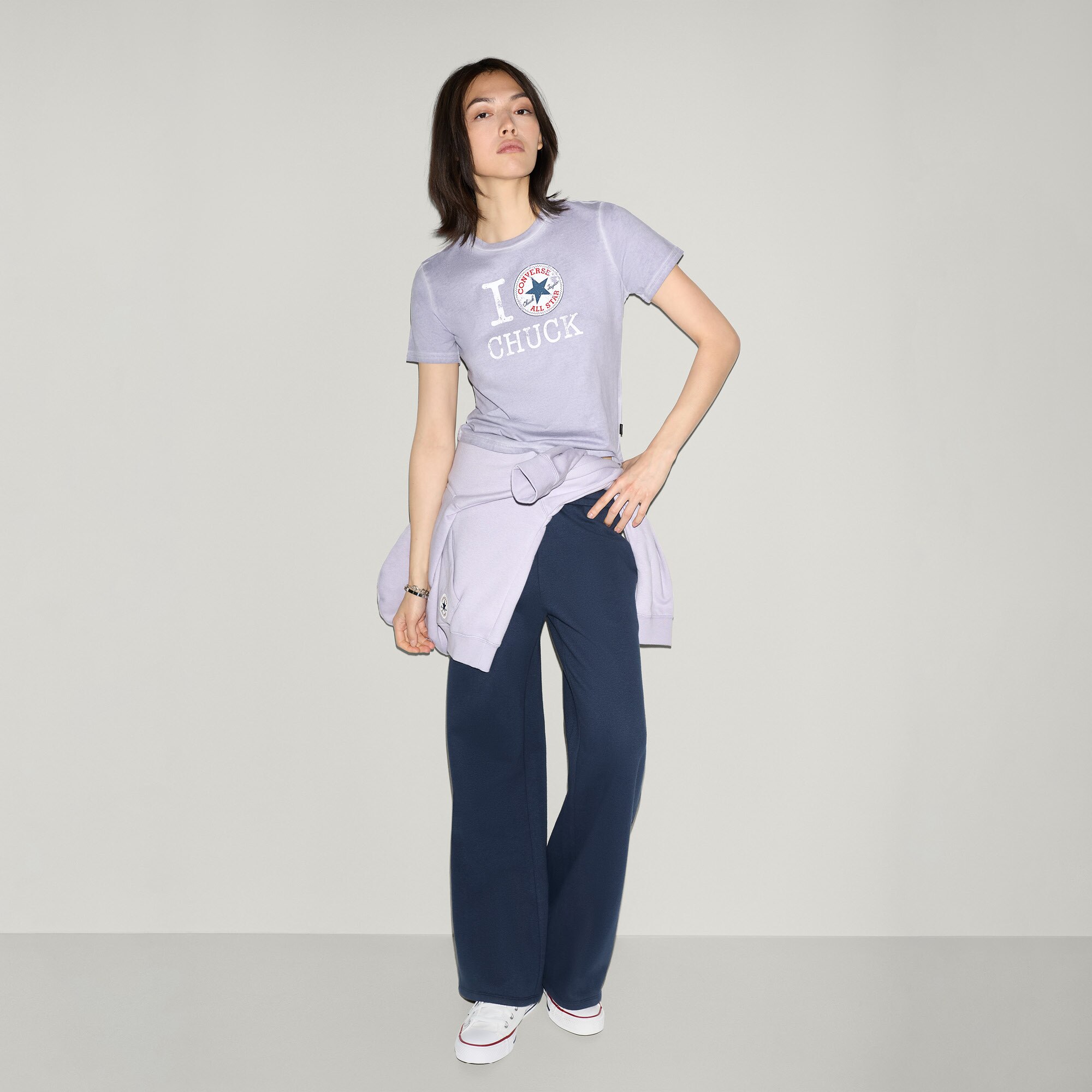T-shirt I Love Chuck Tee Converse Lilás-6