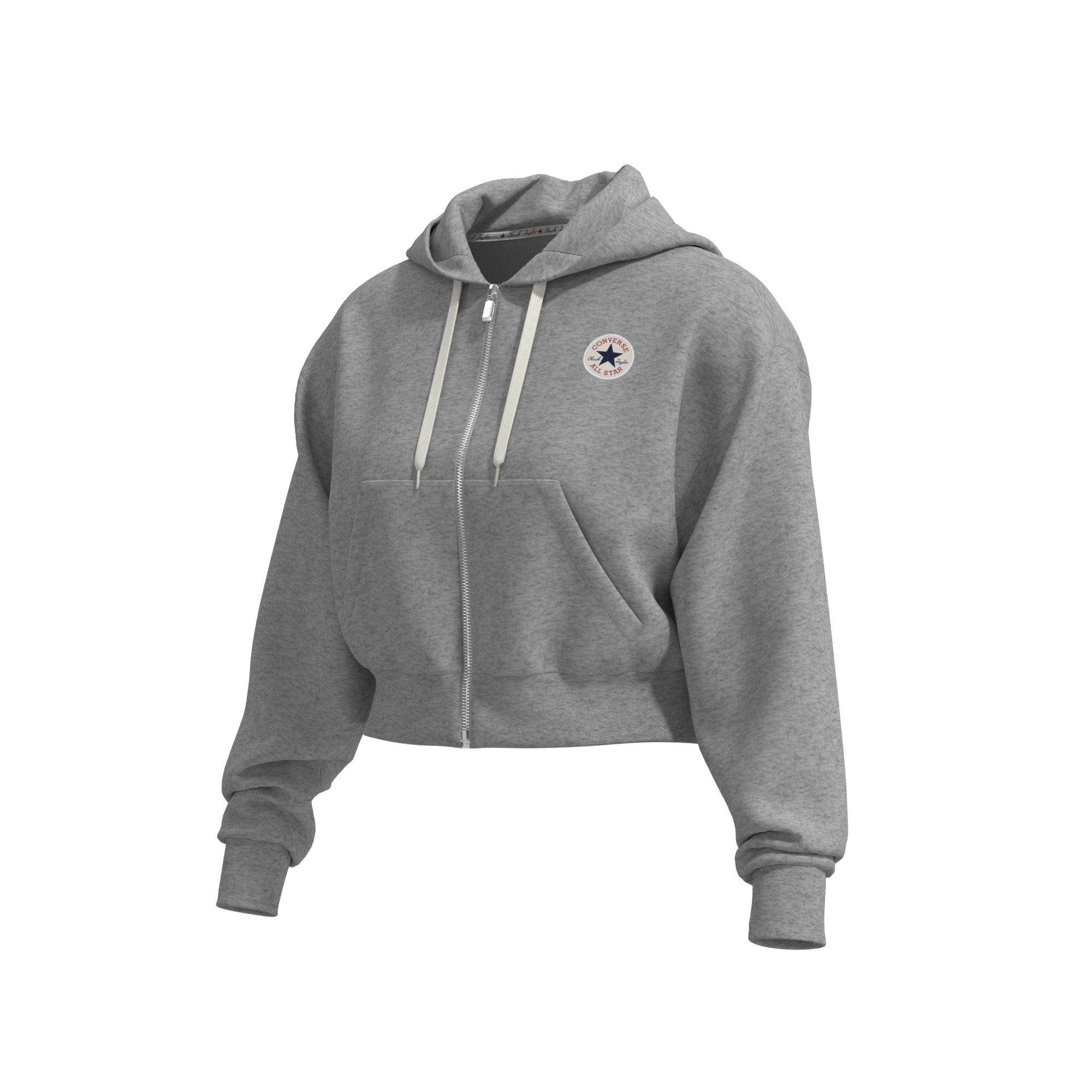Sweatshirt Signature Full-zip Converse Cinzento-cinza-3