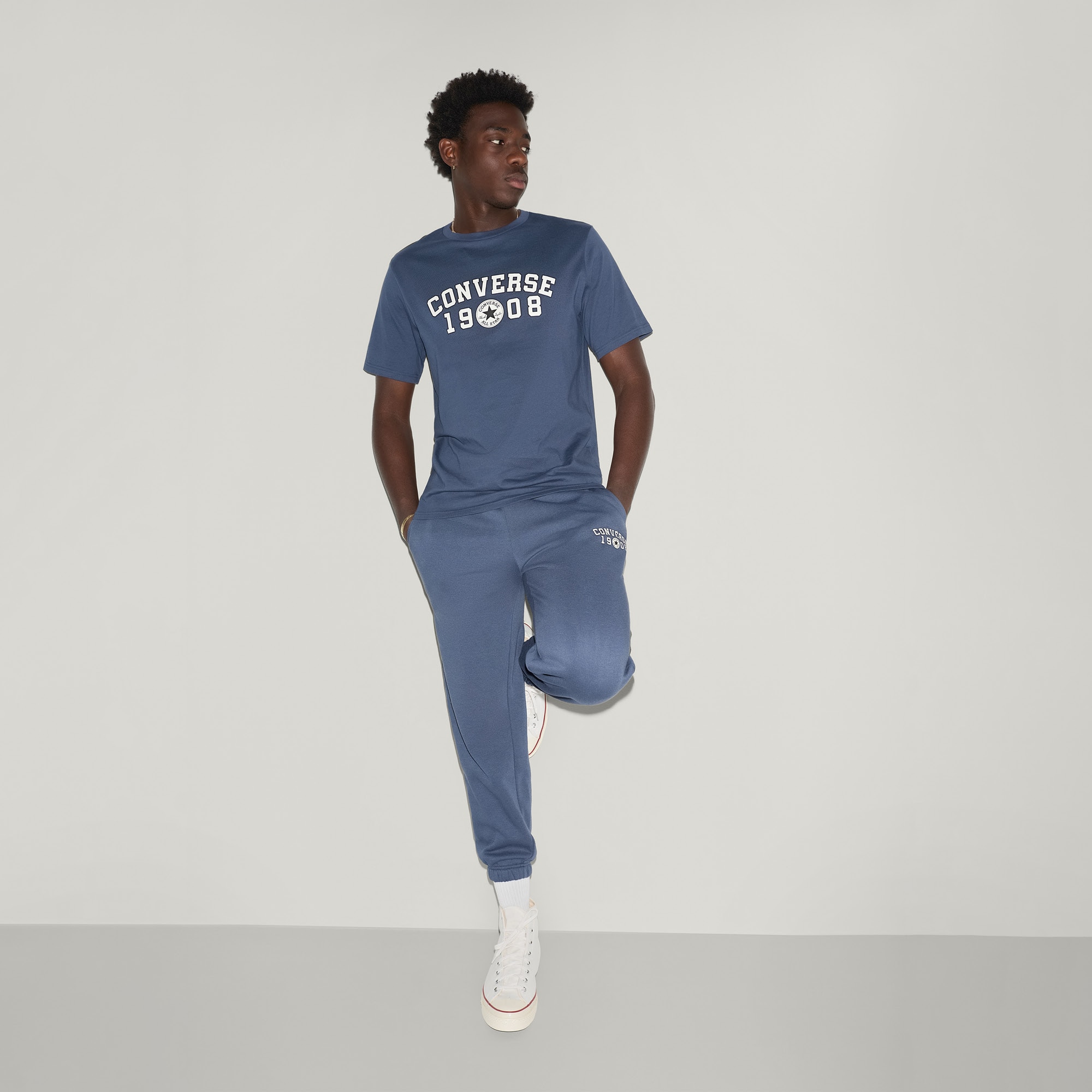 T-shirt 1908 Tee Converse Azul-fumado-5