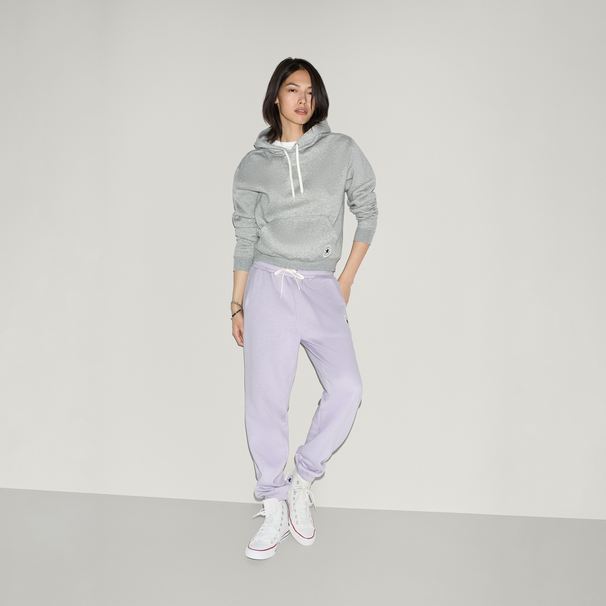 Sweatshirt Chuck Patch Hoodie Converse Cinzento-claro-4