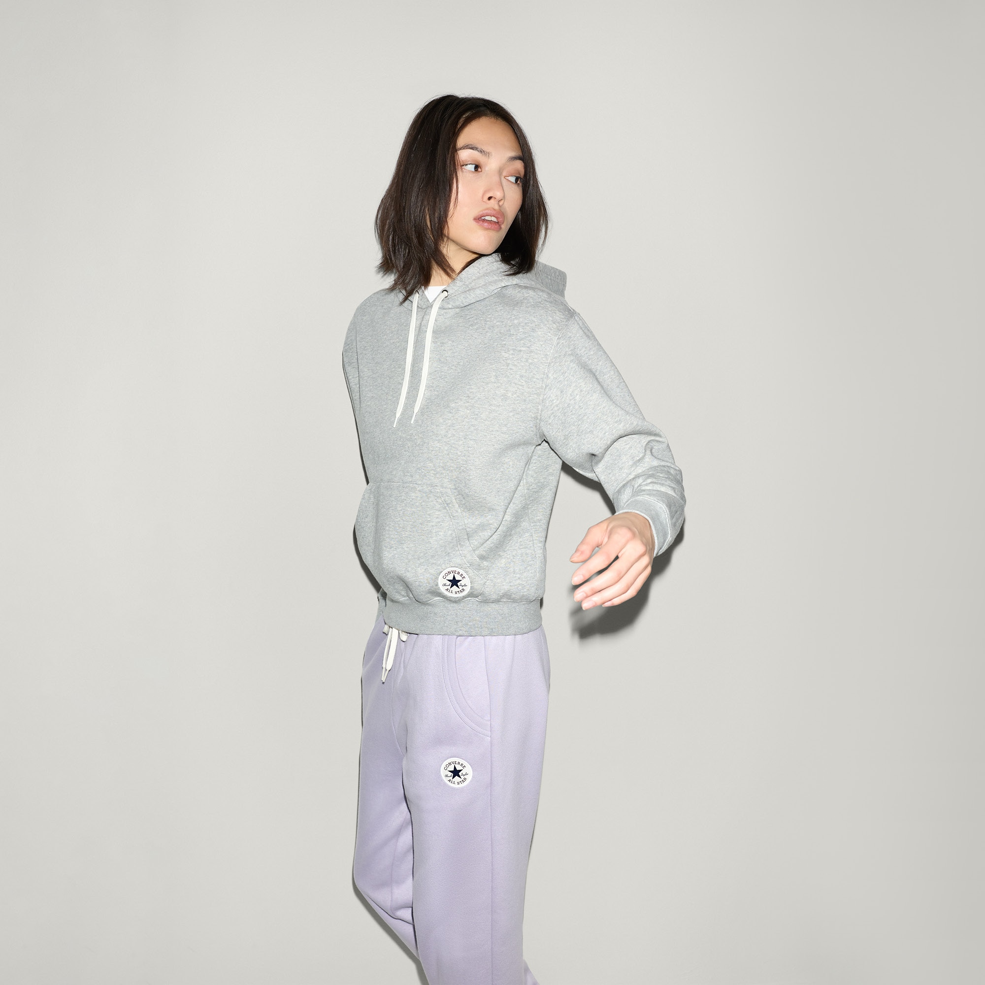 Sweatshirt Chuck Patch Hoodie Converse Cinzento-claro-5
