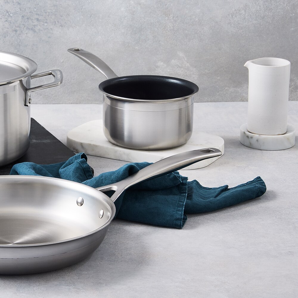 Tacho vertedor classic de aço inoxidável com revestimiento antiaderente Le Creuset Cinzento-3