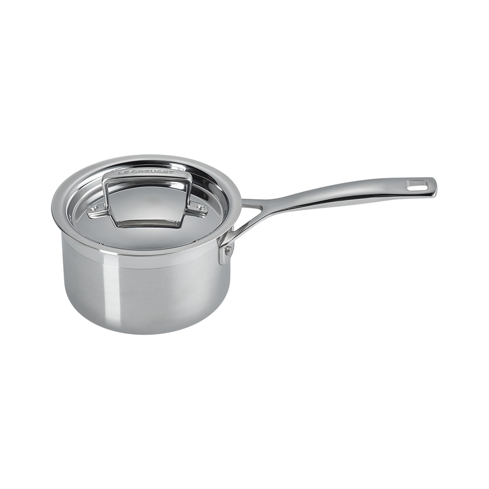 Tacho com tampa de aço inoxidável signature Le Creuset Cinzento-2