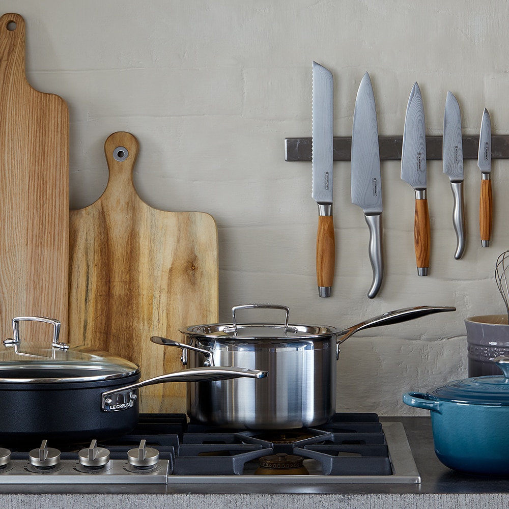 Tacho com tampa de aço inoxidável signature Le Creuset Cinzento-3