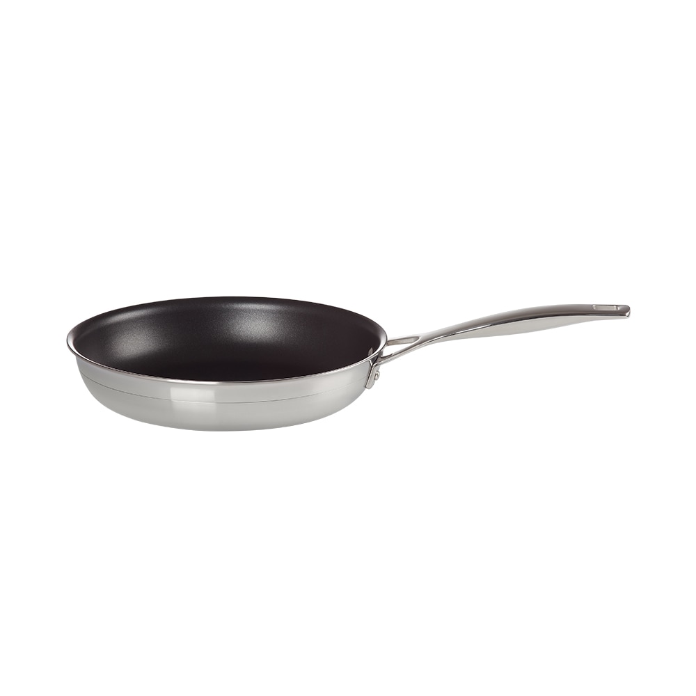 Frigideira baixa de aço inoxidável com revestimento antiaderente Le Creuset Cinzento-1