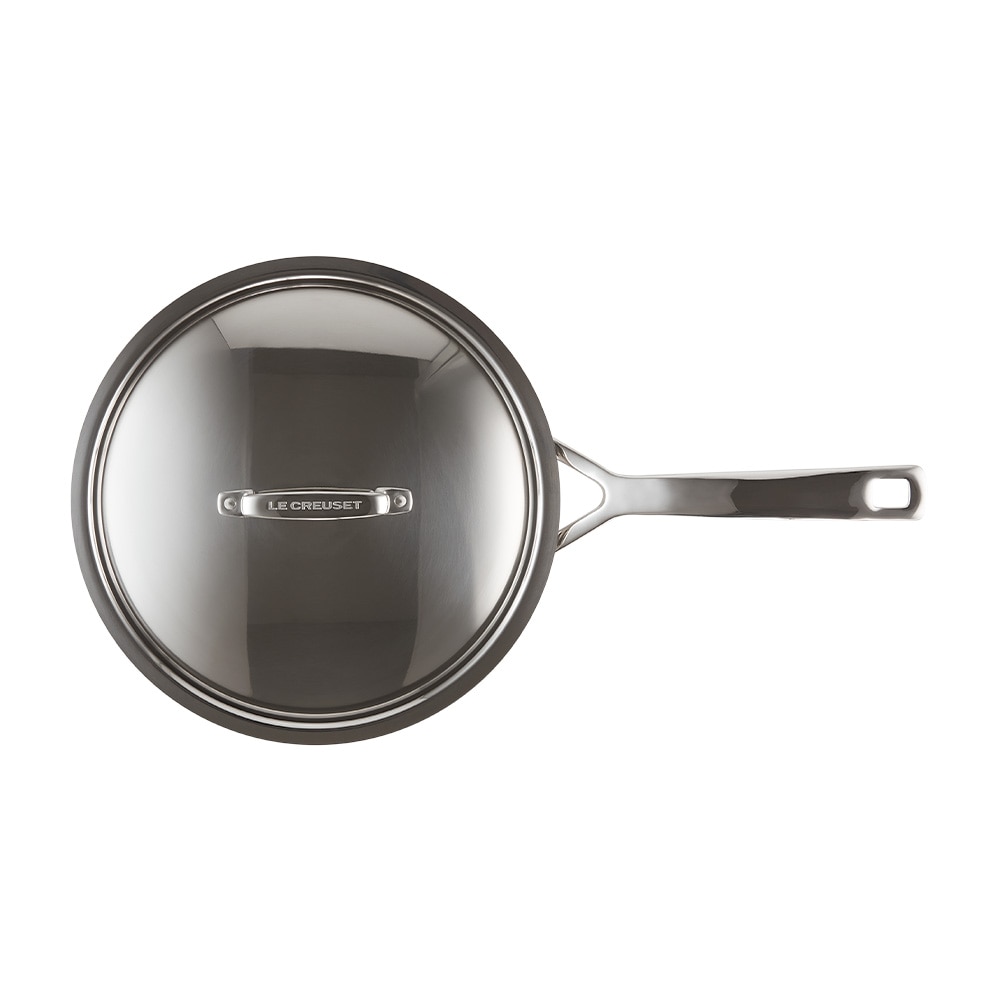Sauté de Aço Inoxidável com tampa de vidro Le Creuset Cinzento-4