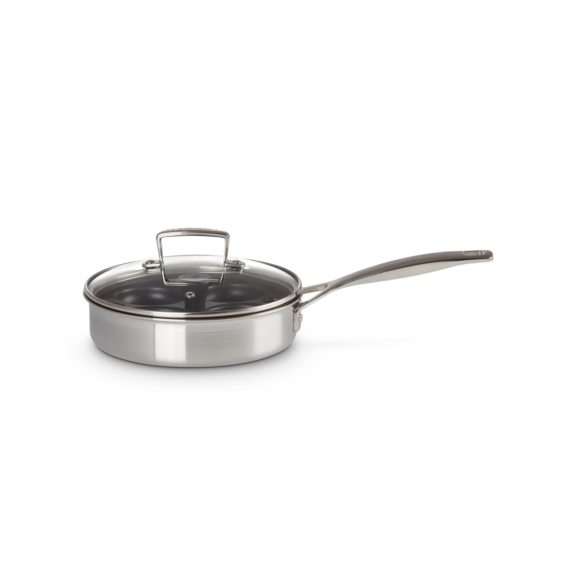 Frigideira para ovos escalfados com tampa de vidro Le Creuset Cinzento-1