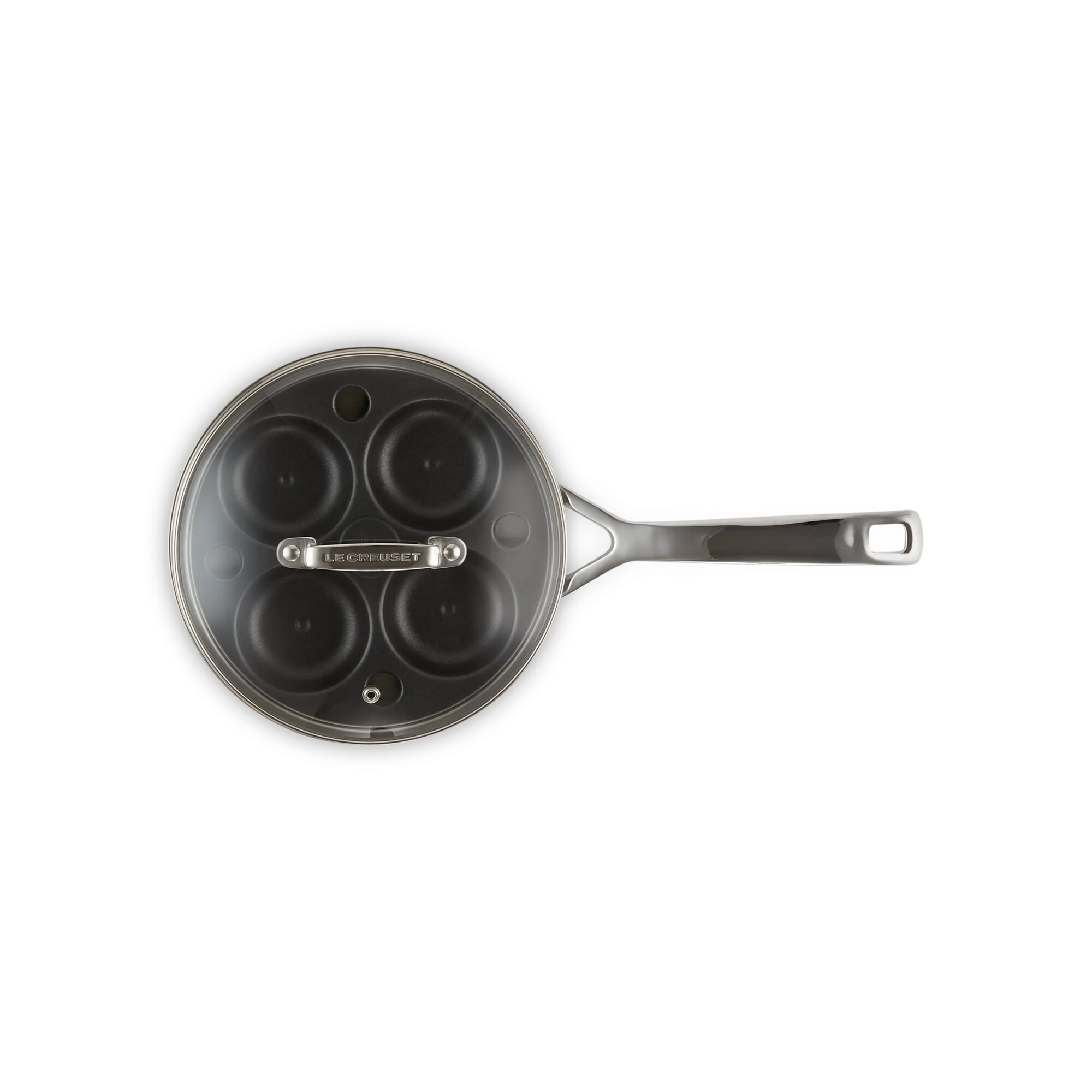 Frigideira para ovos escalfados com tampa de vidro Le Creuset Cinzento-3