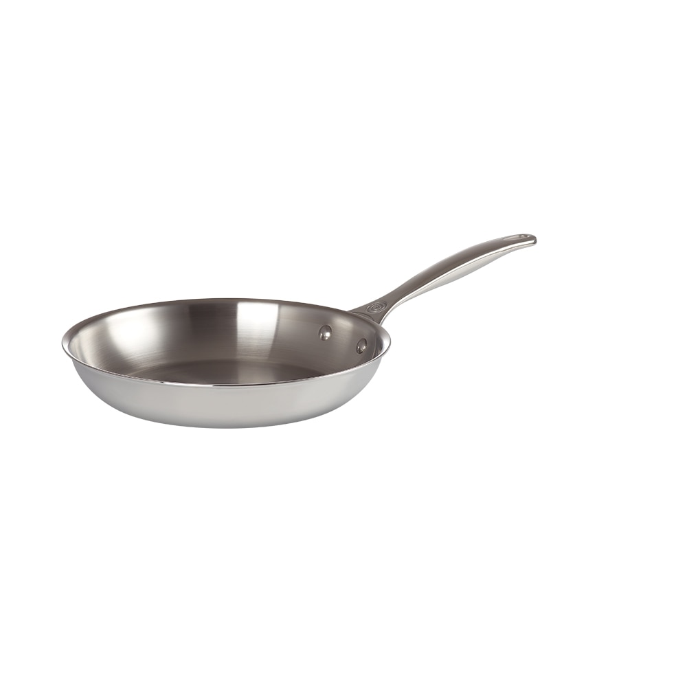Frigideira baixa de aço inoxidável signature Le Creuset Cinzento-1