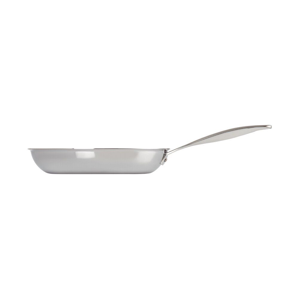 Frigideira baixa de aço inoxidável signature Le Creuset Cinzento-2