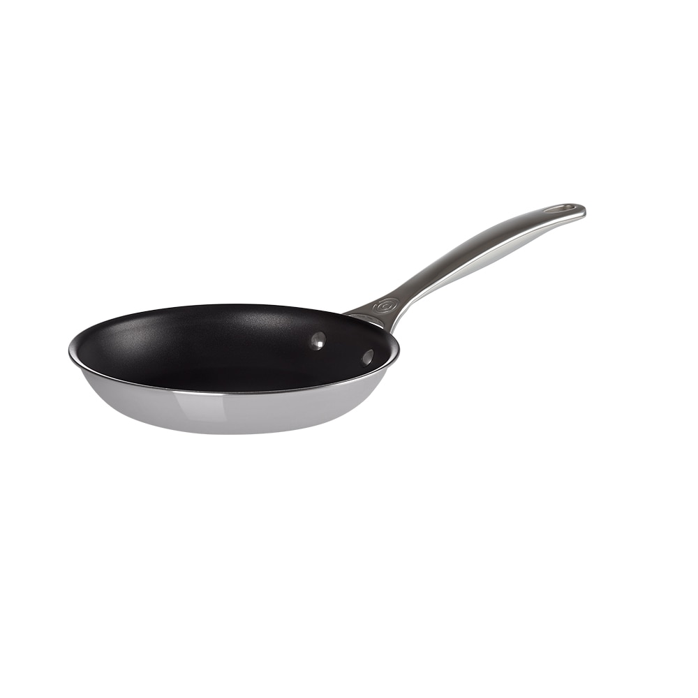 Frigideira alta de aço inoxidável signature Le Creuset Cinzento-1