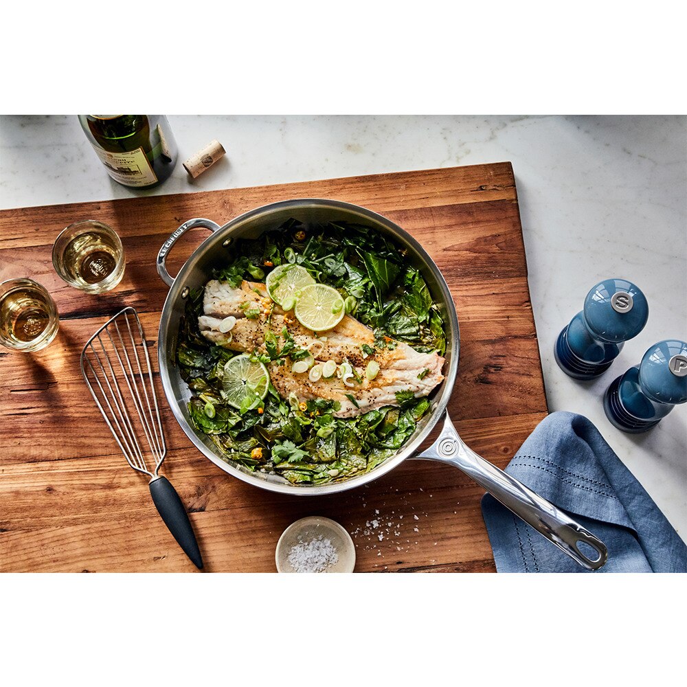 Frigideira Baixa com asa 3-Ply Plus Le Creuset Cinzento-2