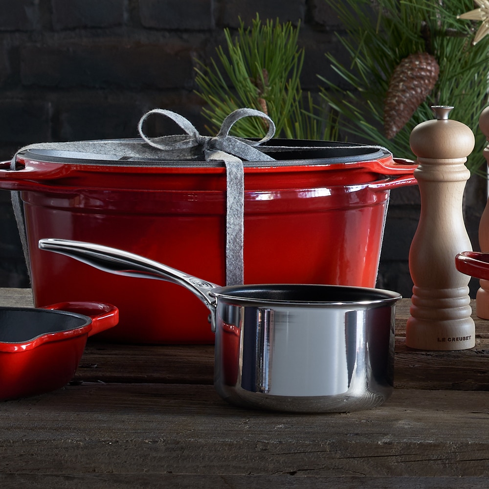 Tacho vertedor classic de aço inoxidável com revestimiento antiaderente Le Creuset Cinzento-3