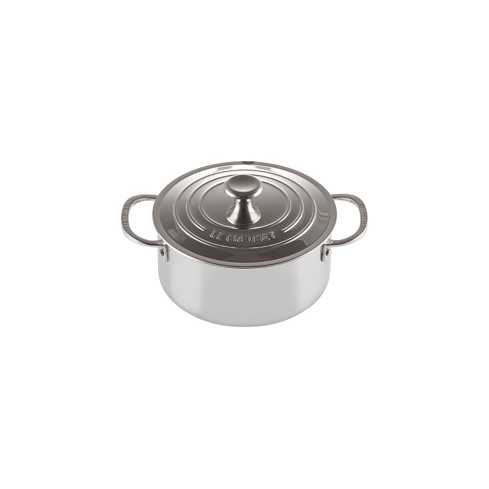 Imagem 0 de Caçarola baixa com tampa de aço inoxidável signature Le Creuset