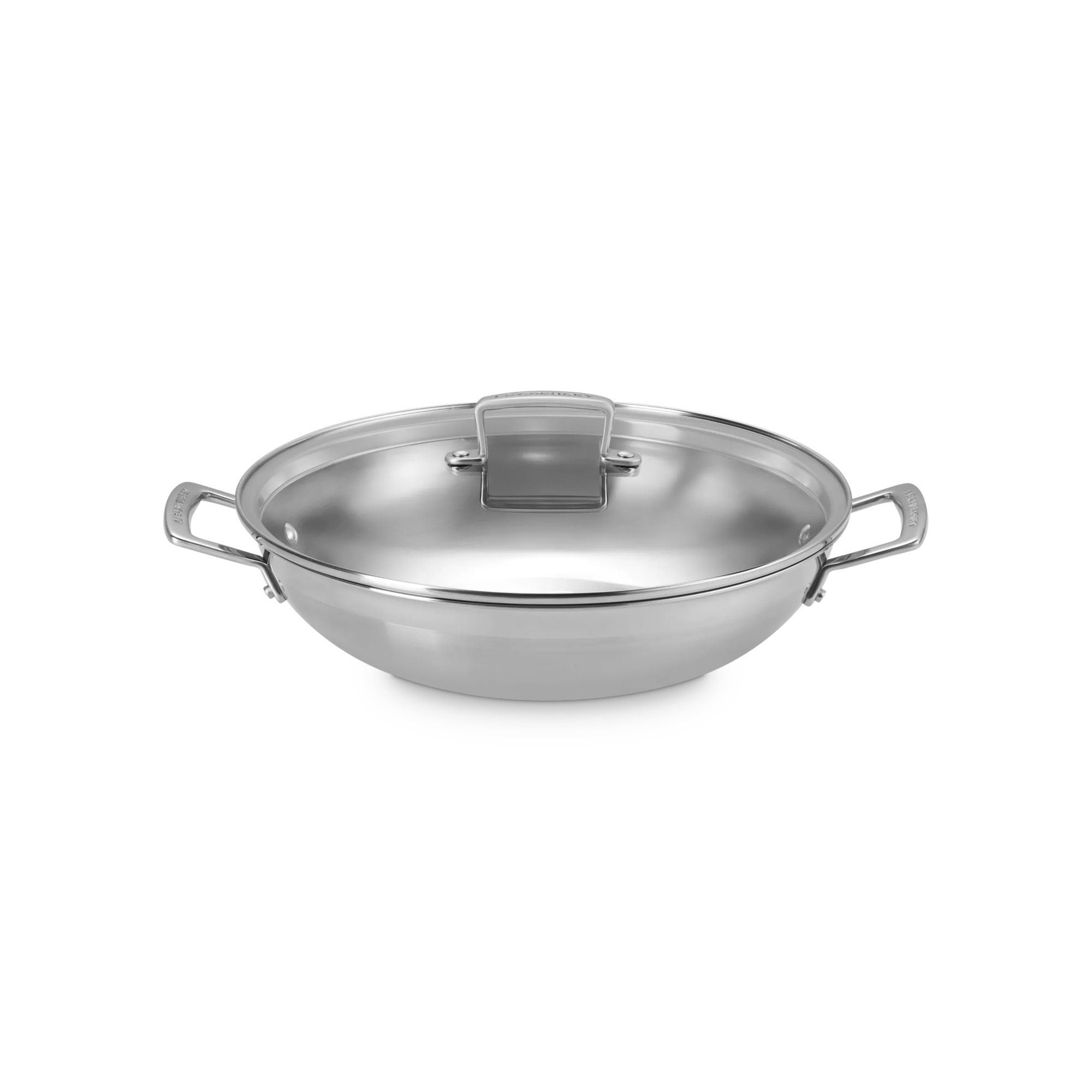 Wok classic com tampa de aço inoxidável Le Creuset Cinzento-2