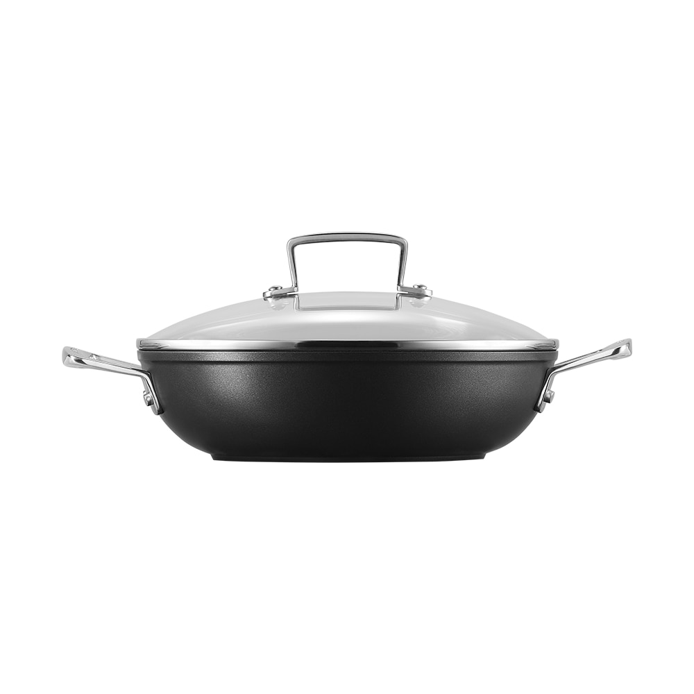 Caçarola baixa antiaderente com tampa Le Creuset Preto-2