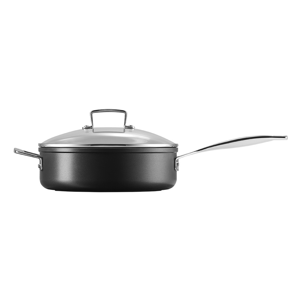 Sauté de alumínio antiaderente com tampa de vidro Le Creuset Preto-2