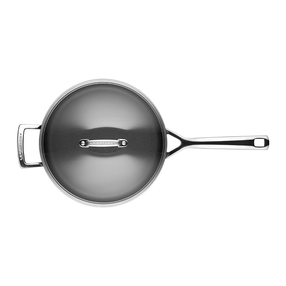 Sauté de alumínio antiaderente com tampa de vidro Le Creuset Preto-4